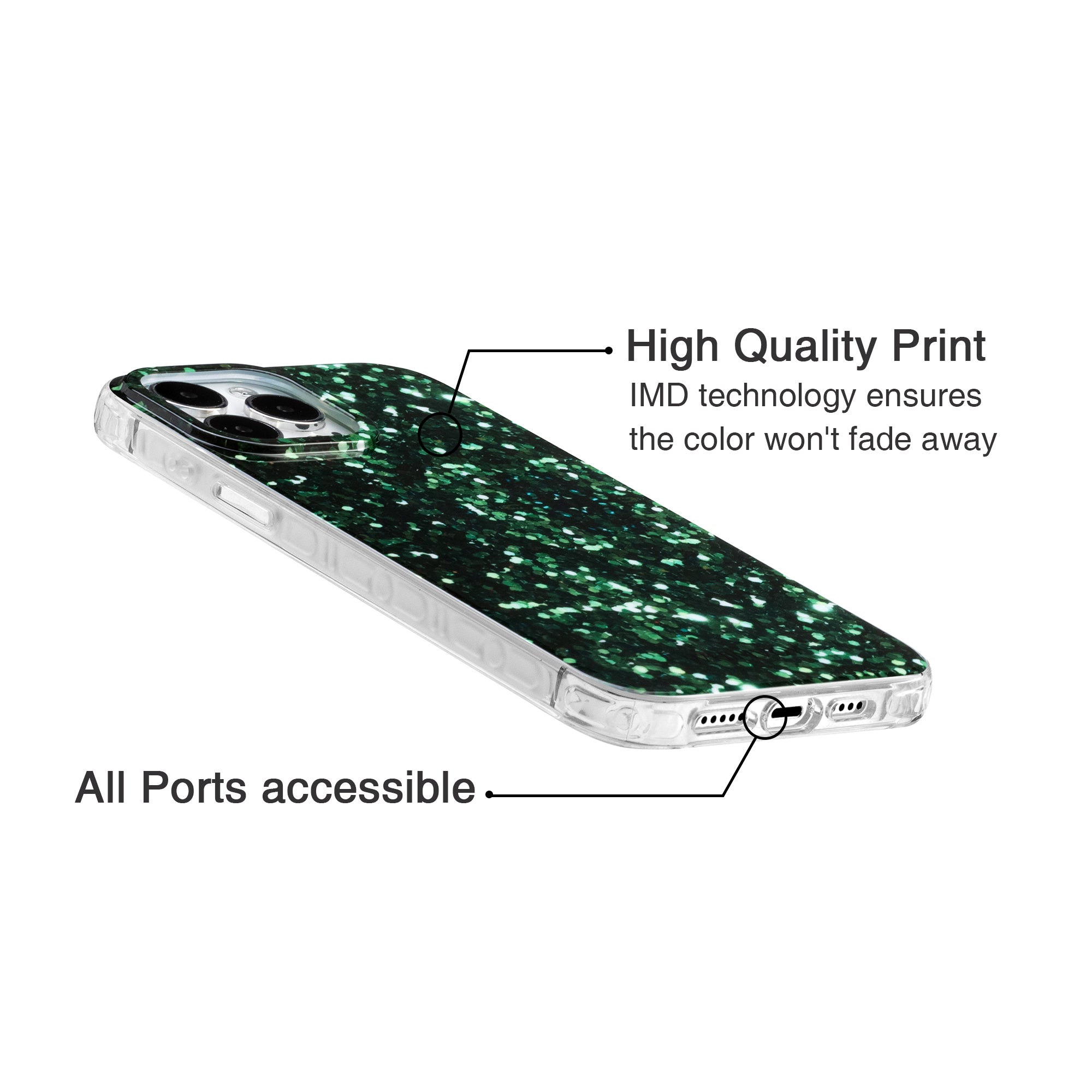 Emerald Sparkle Phone Case