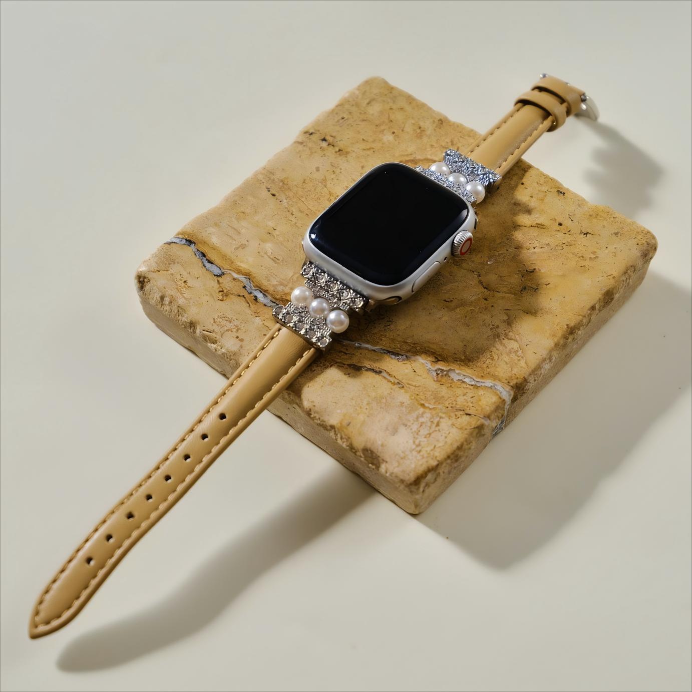 Pearl Touch Leather Watch Bracelet