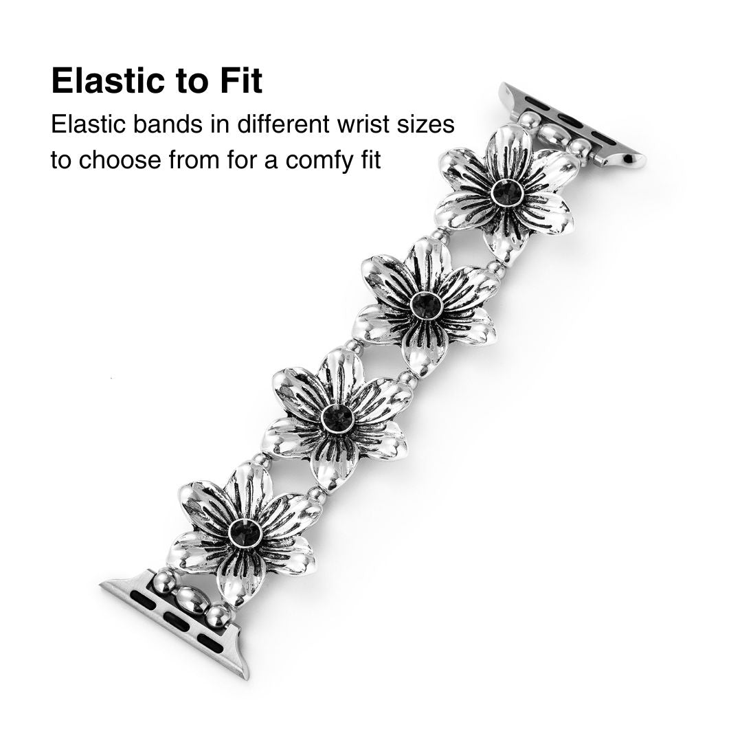 Statement Floral Bangle Watch Band