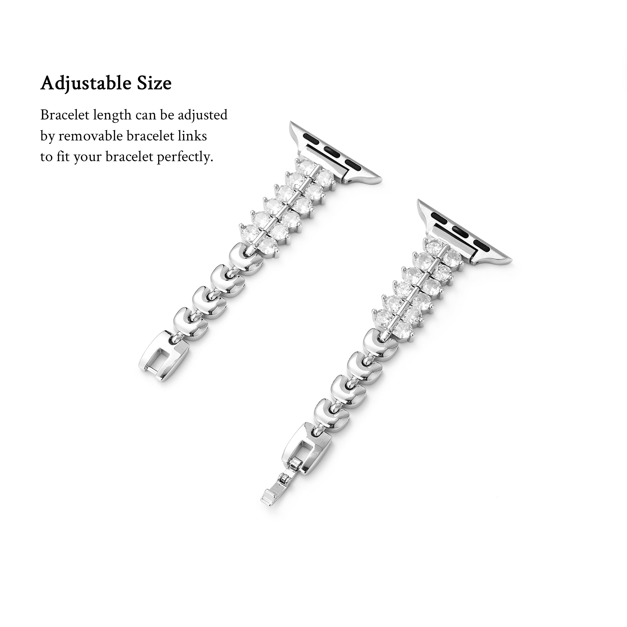 Sparkling Zircon Watch Band