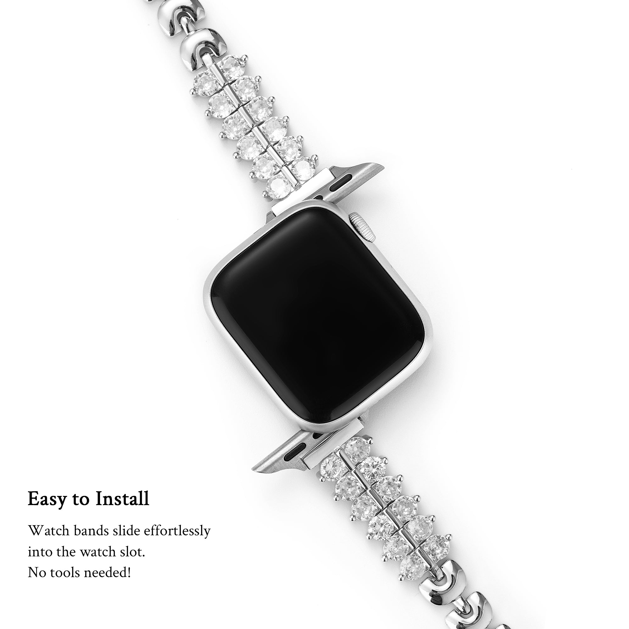 Sparkling Zircon Watch Band