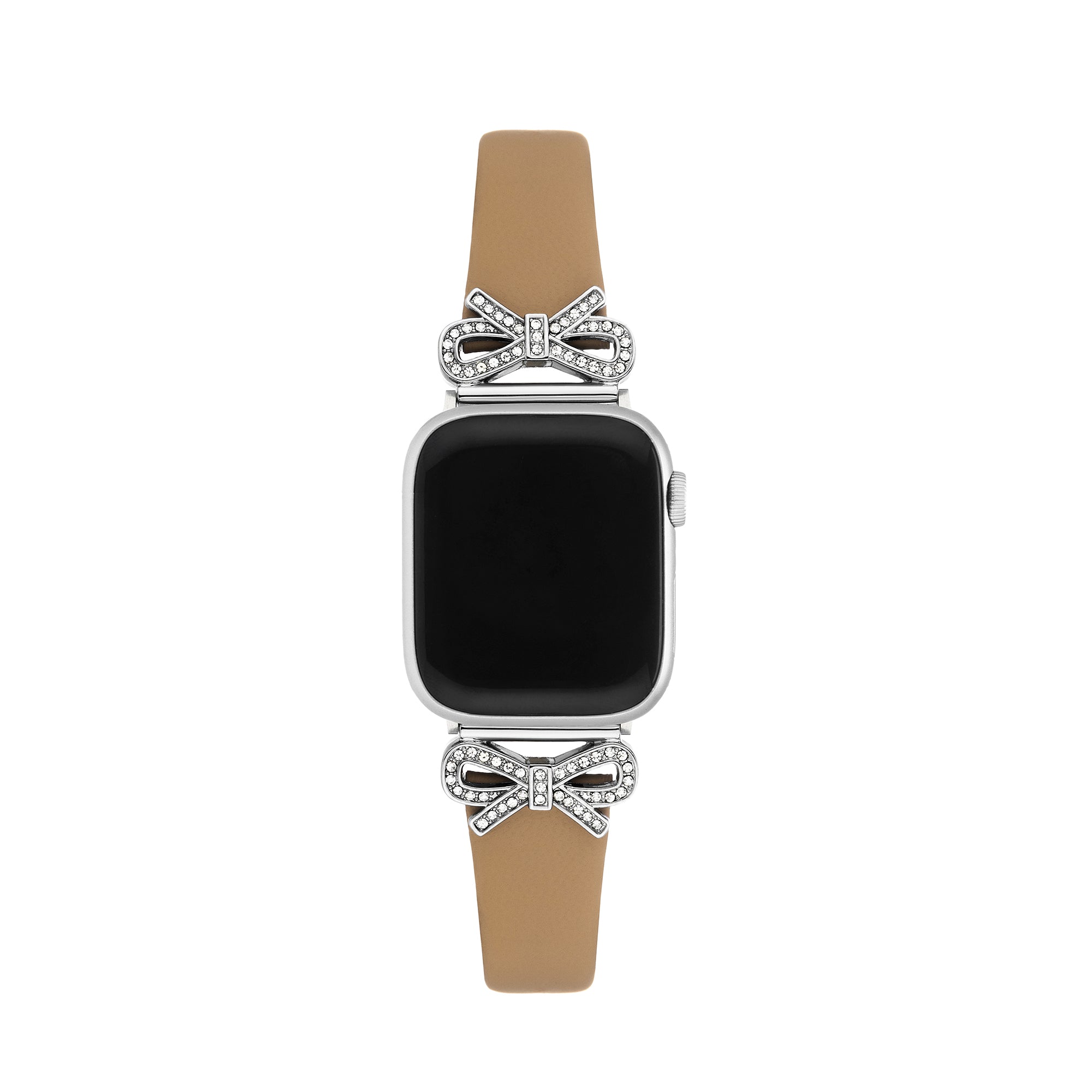 Crystal Bowknot Leather Watch Band