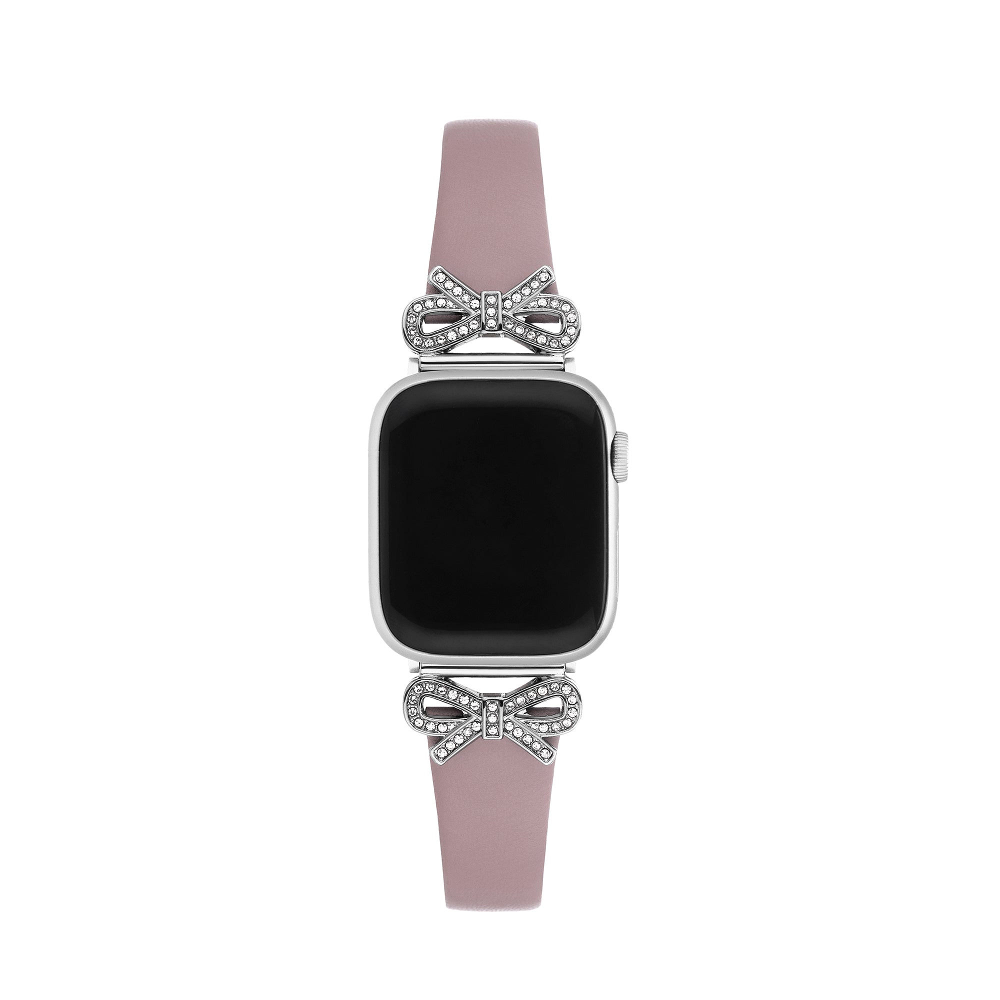 Crystal Bowknot Leather Watch Band