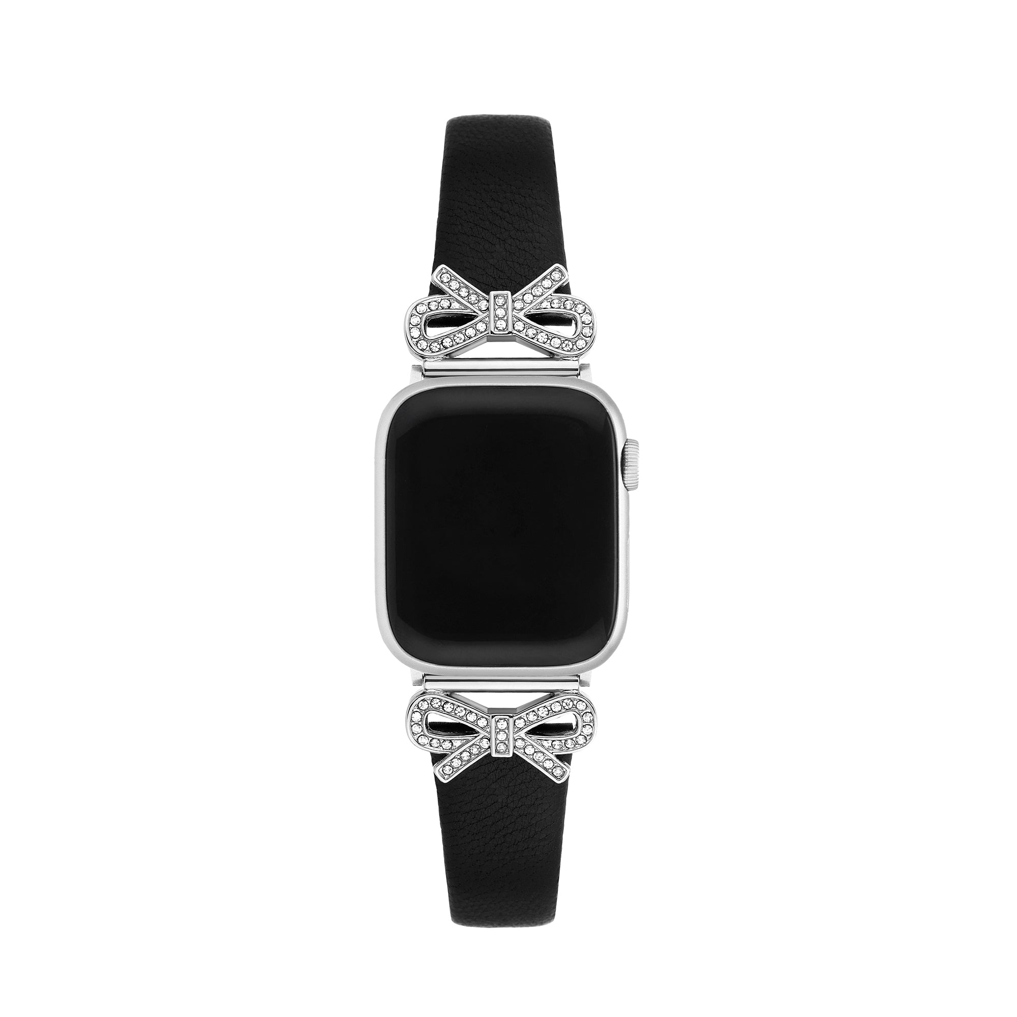 Crystal Bowknot Leather Watch Band