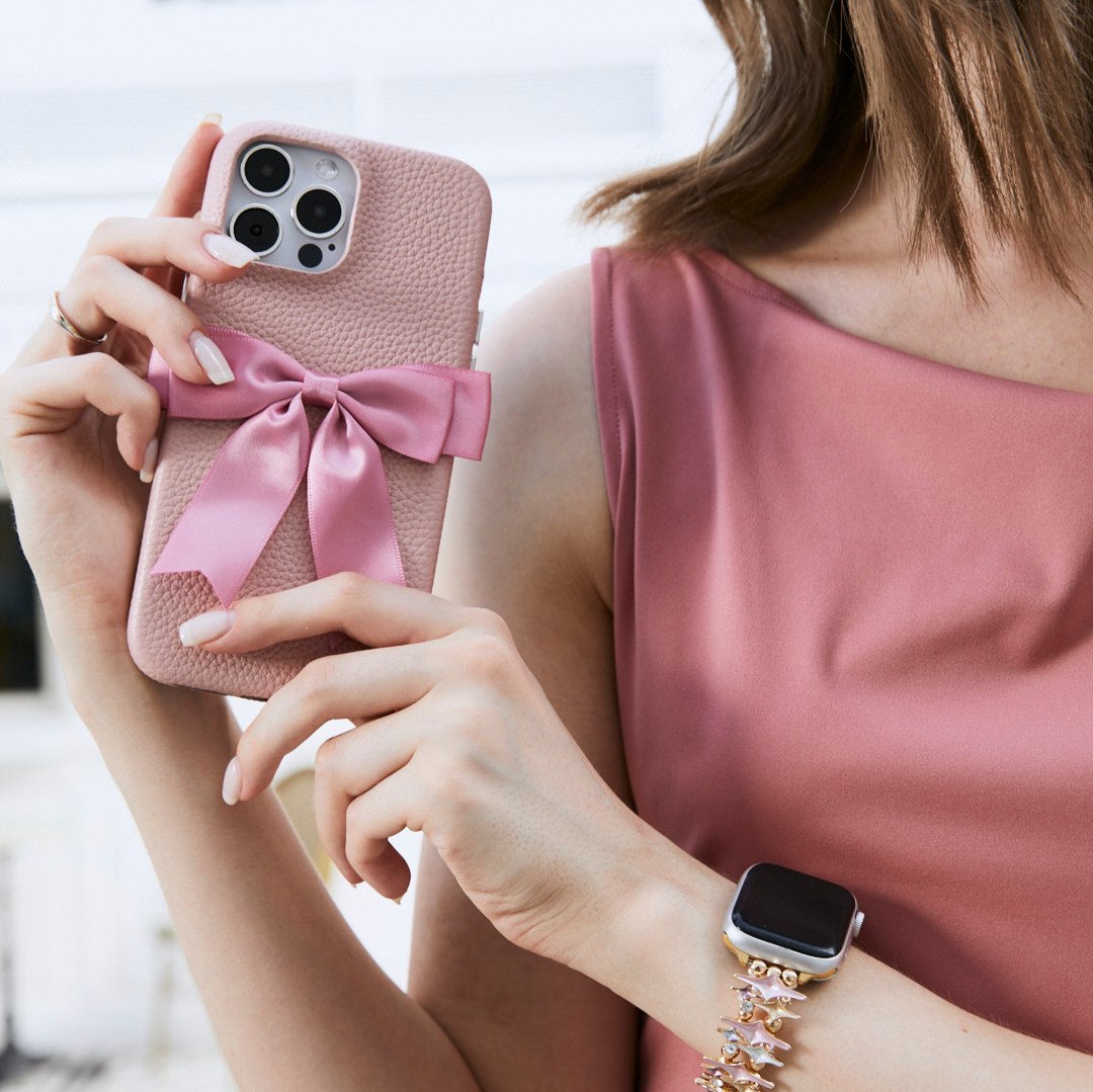 Coquette Girlie | Ribbon Bowknot Leather Phone Case