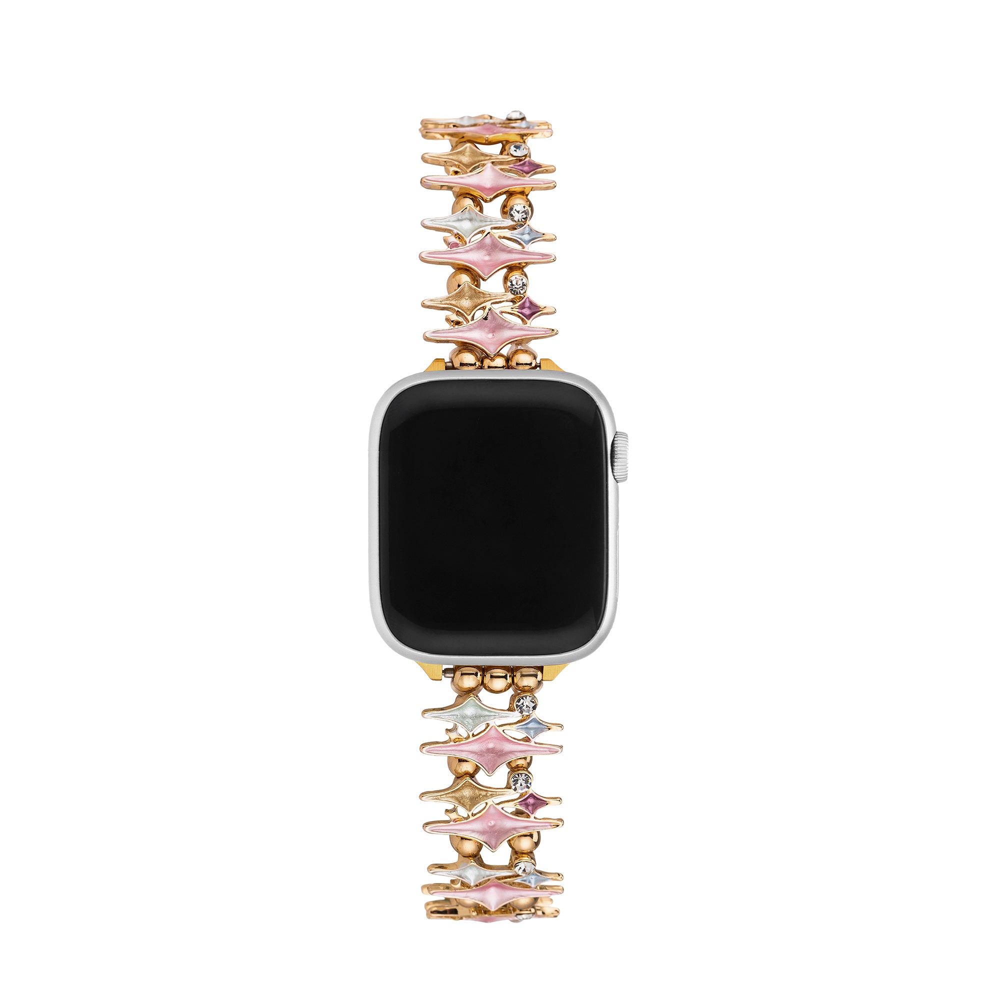 Whimvoy Starry Bangle Elastic Apple Watch Band Metal Watch Bracelet Women Watch Strap Apple Watch Series 10 42mm Pink Gold