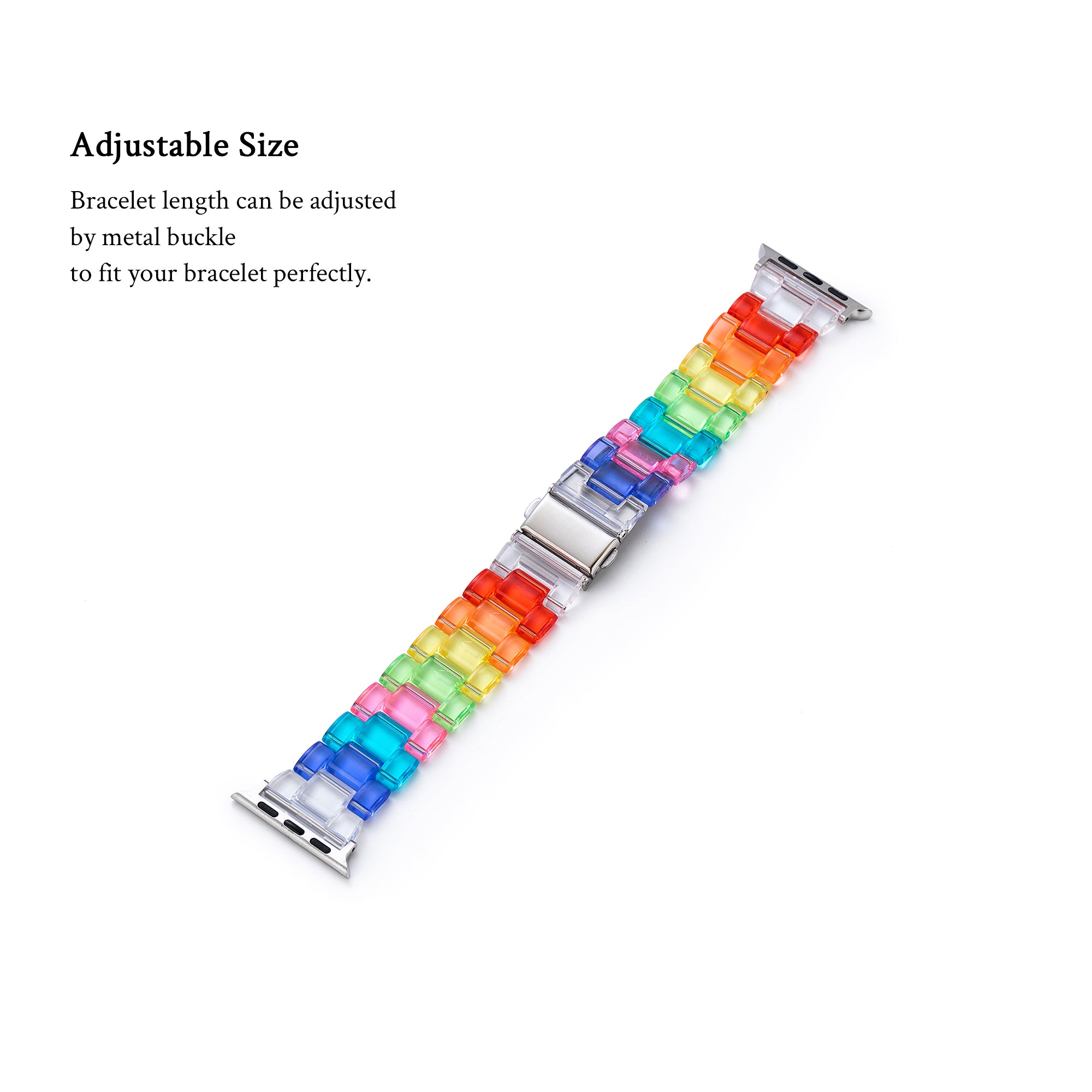 Rainbow Resin Watch Band