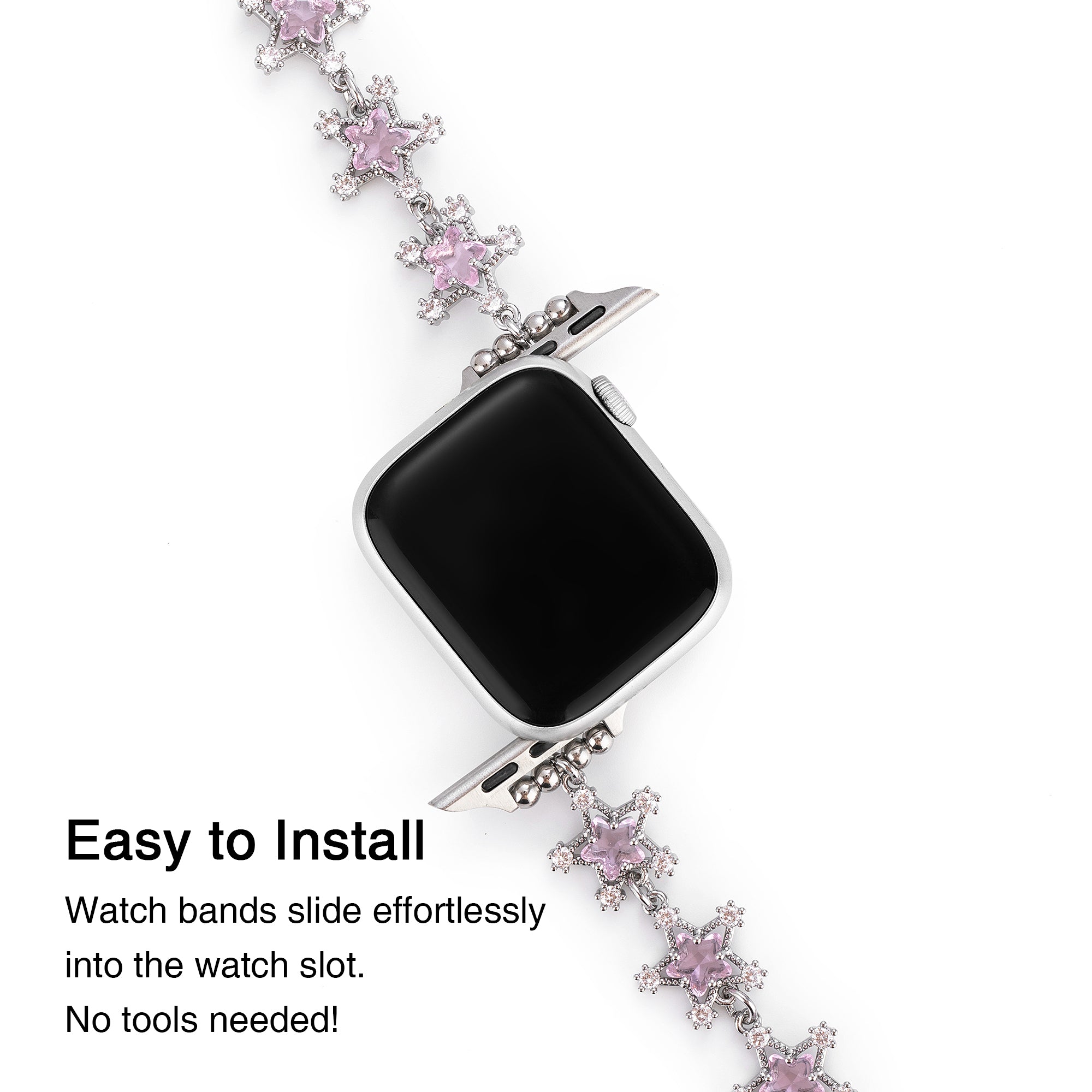 Snowflake Rhinestone Jewelry Watch Band