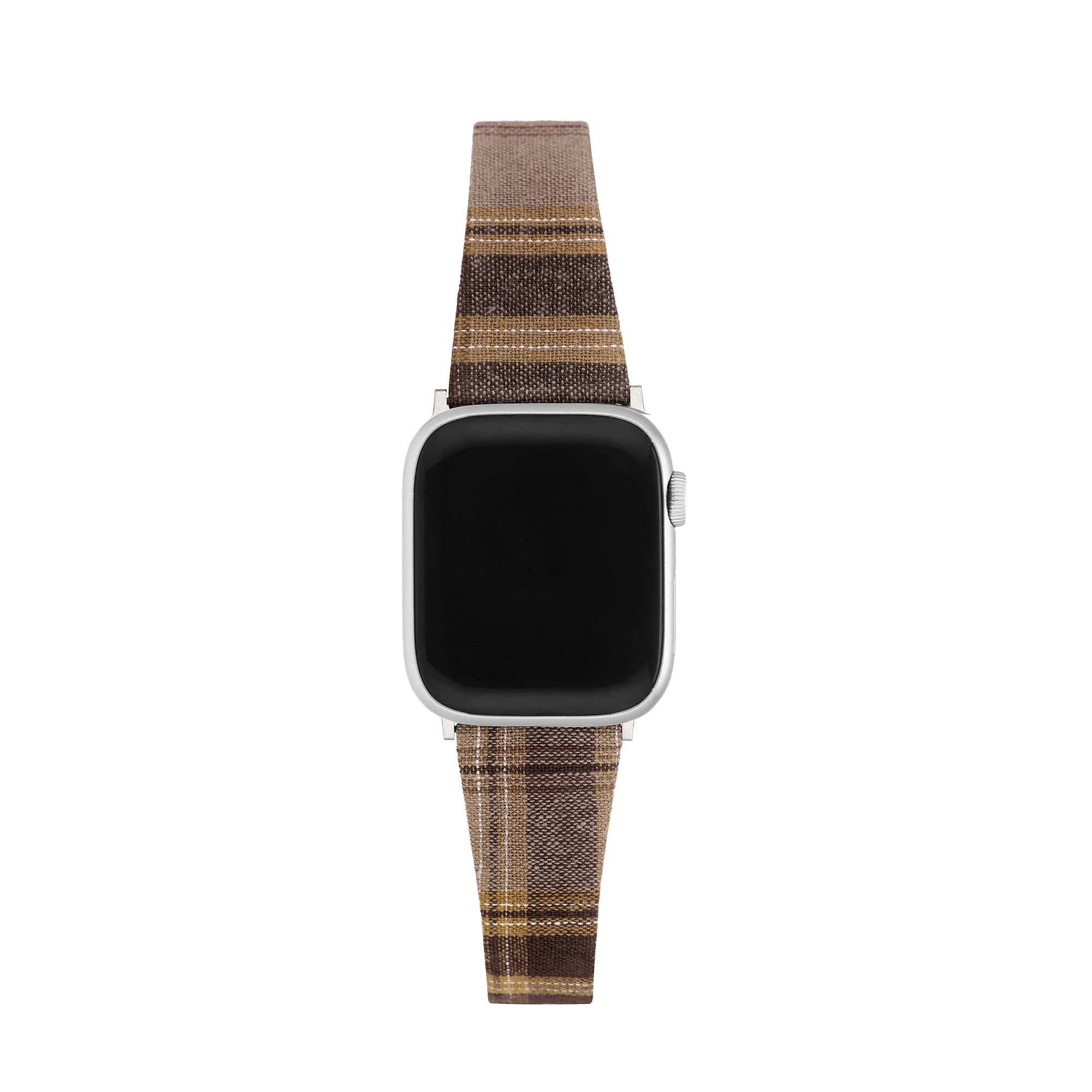 Vintage Plaid Leather Watch Band