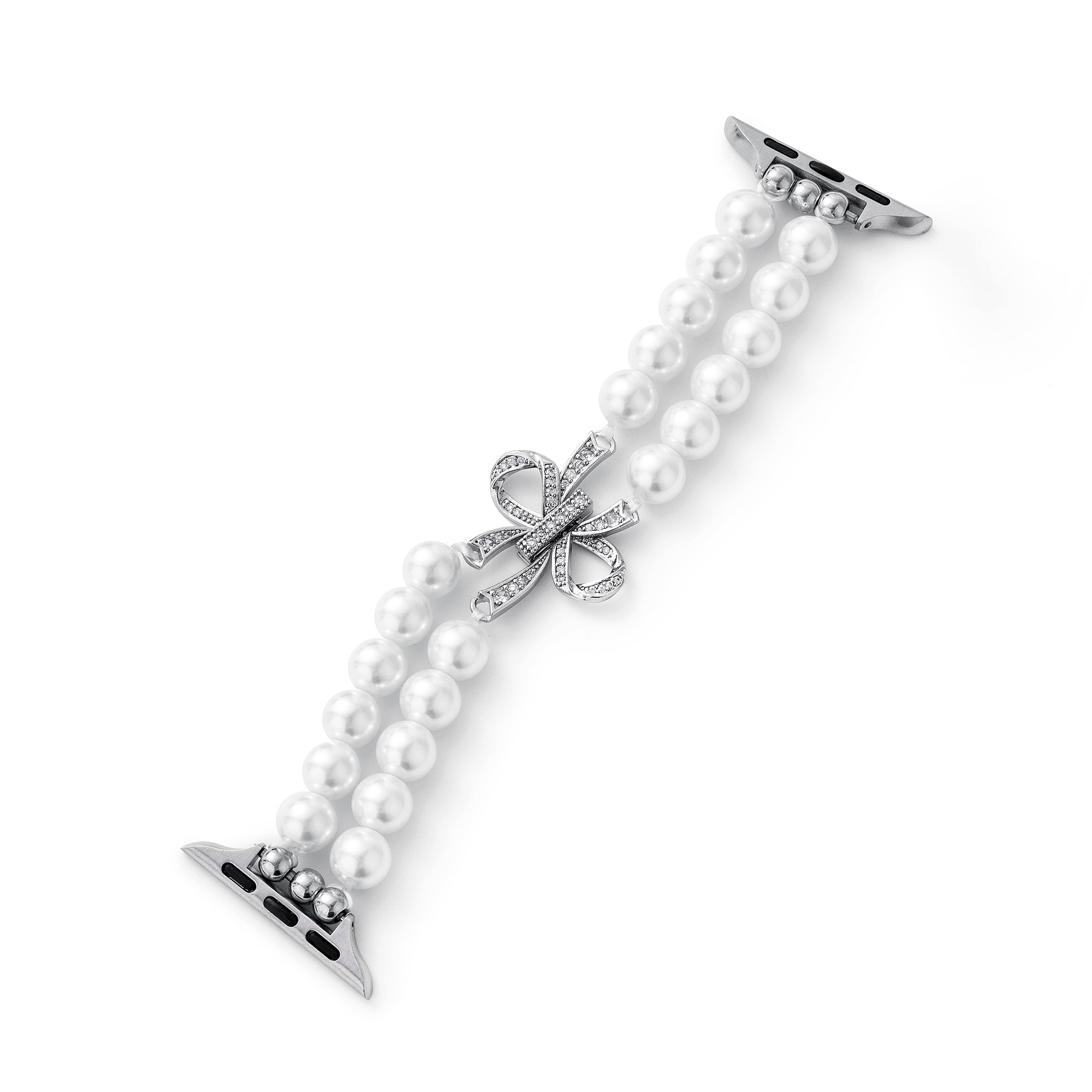 Double Pearl-Beaded Watch Band