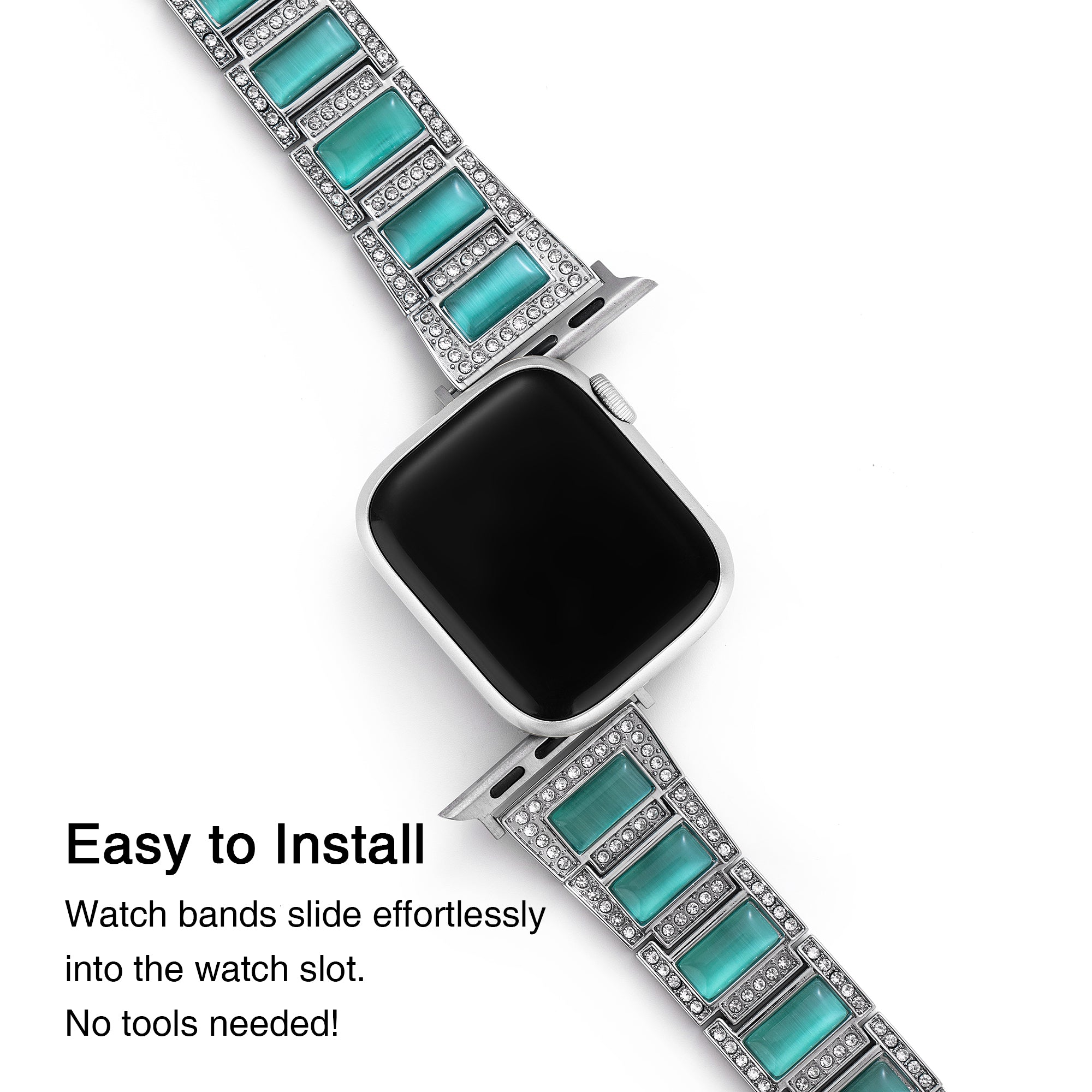 Glistening Gemstone Watch Band