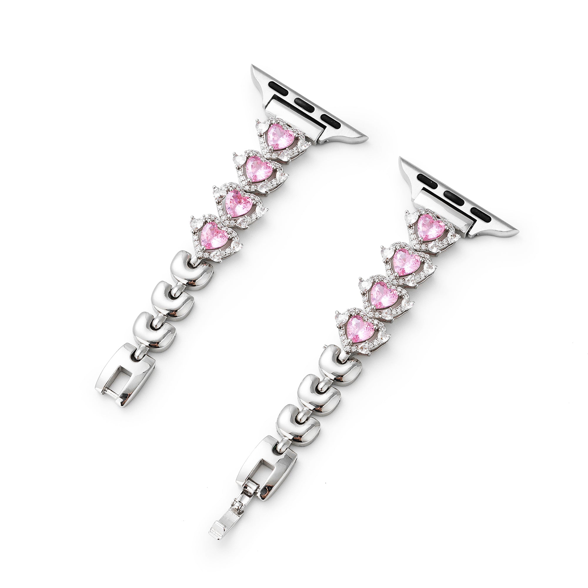 Love Linked Rhinestone Jewelry Watch Band