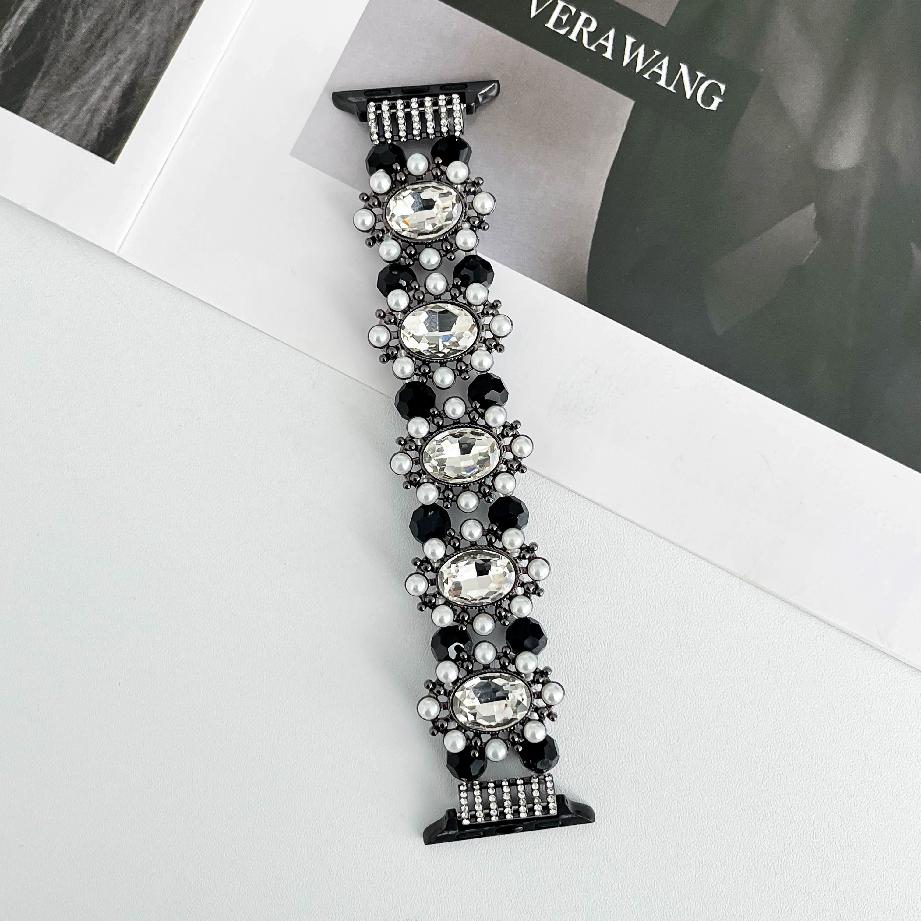 Gem Beaded Elastic Watch Band