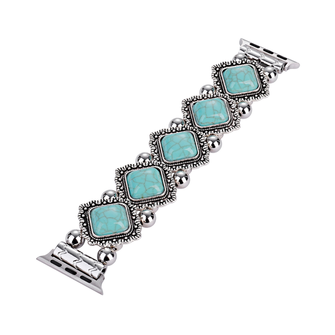 Retro Turquoise Elastic Watch Band