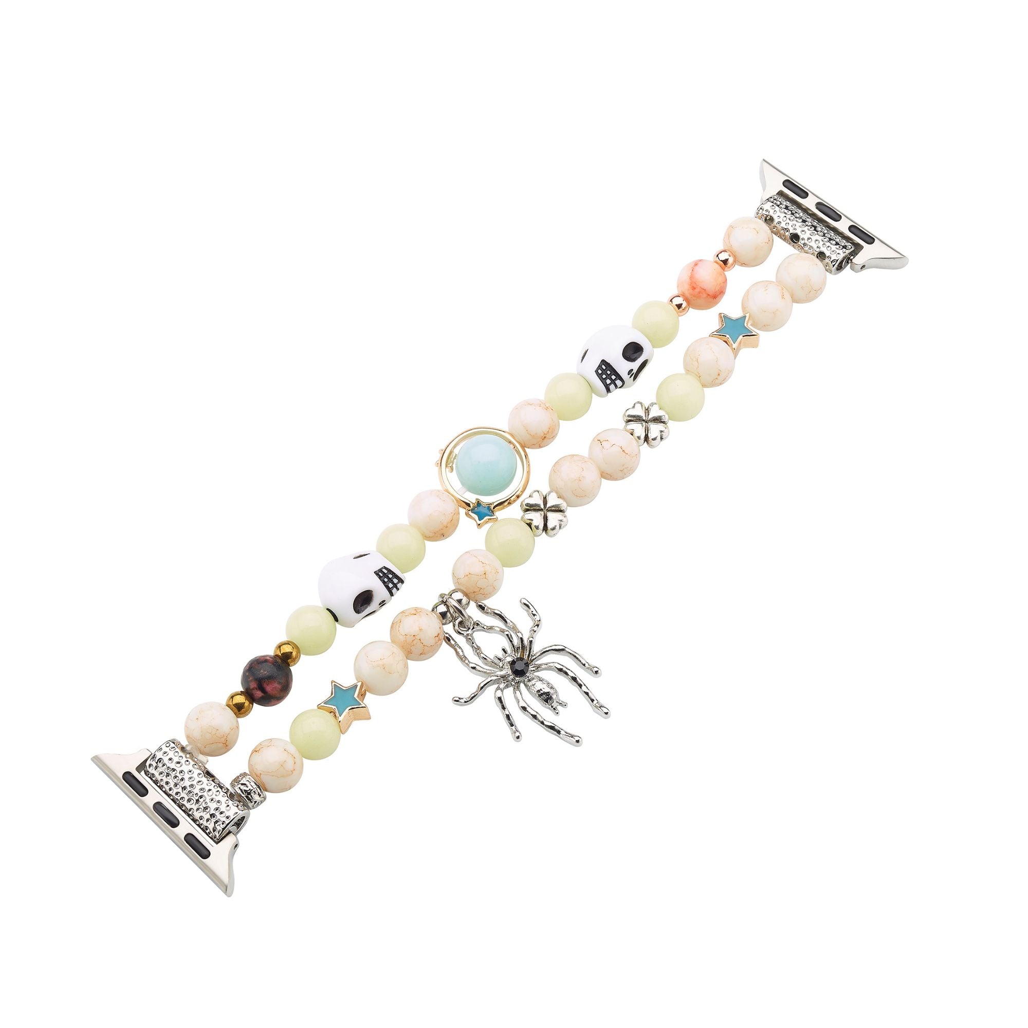 Spooky Spider Luminous Beaded Watch Band