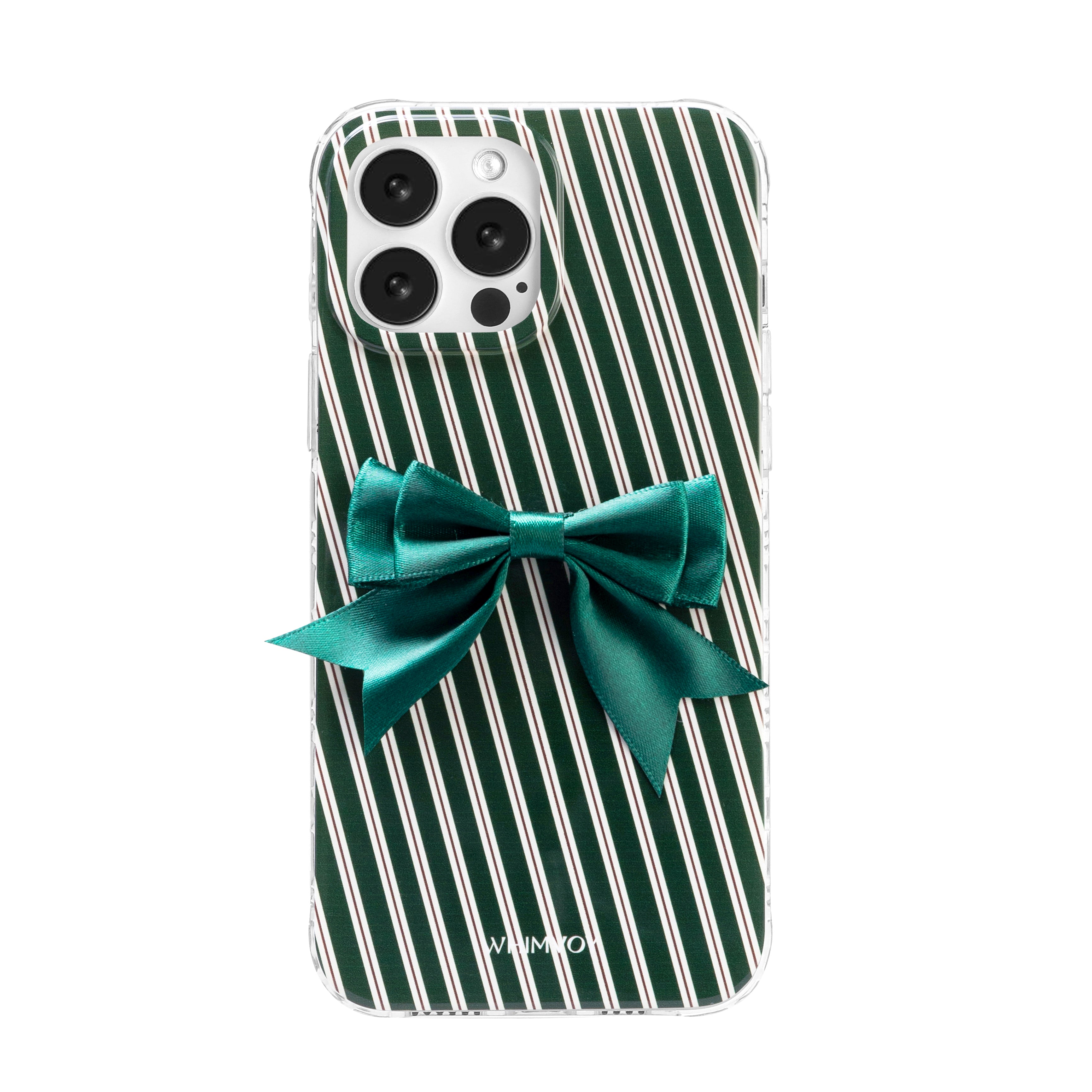 Stripe Printed Bowknot Phone Case