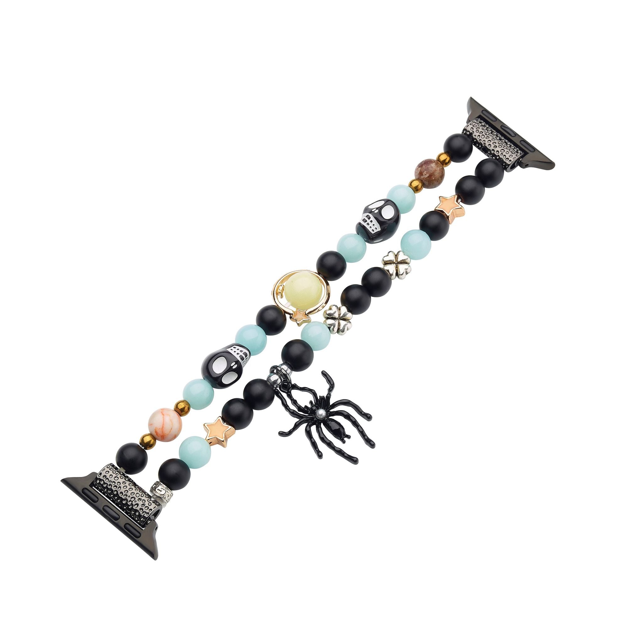 Spooky Spider Luminous Beaded Watch Band