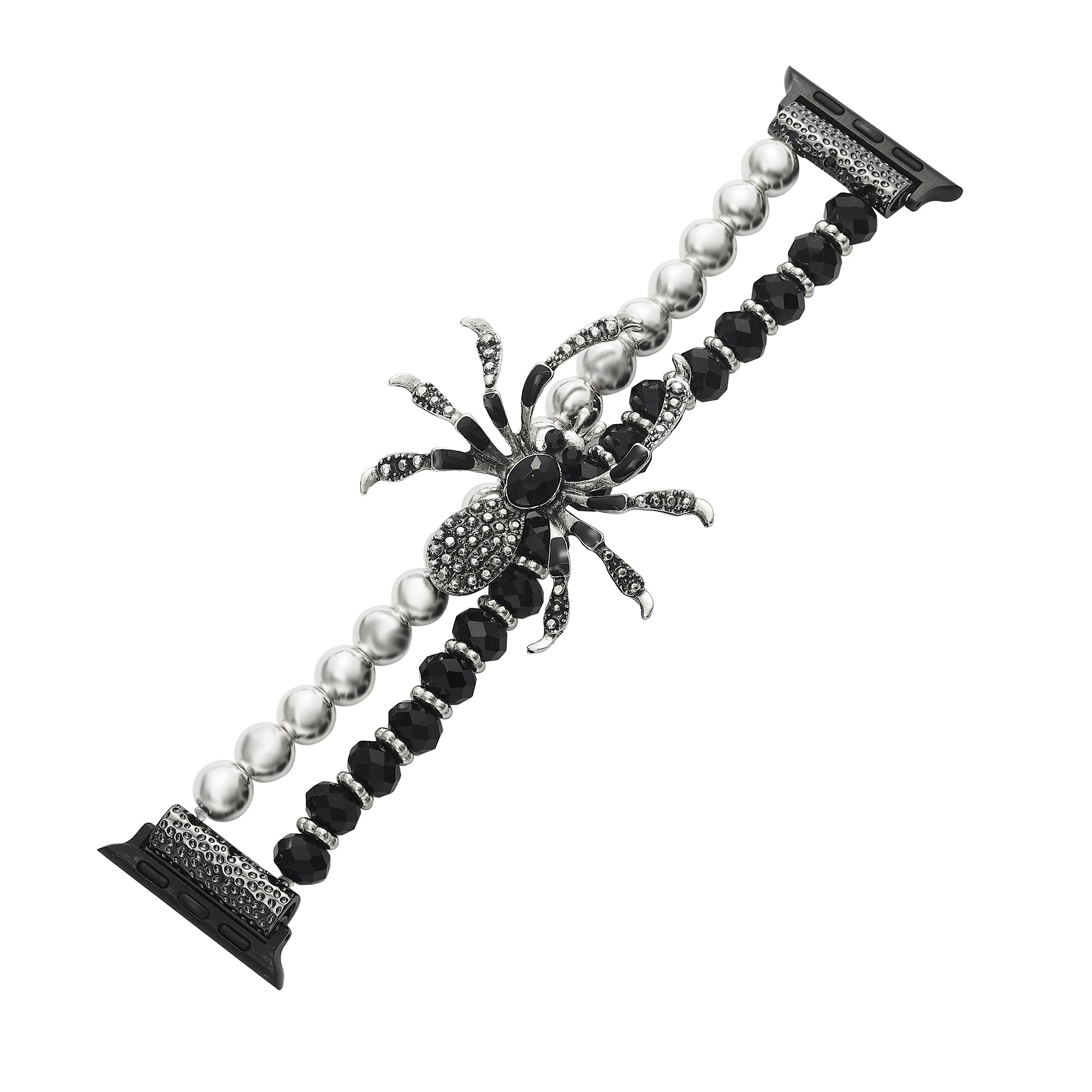 Spooky Spider Beaded Watch Band