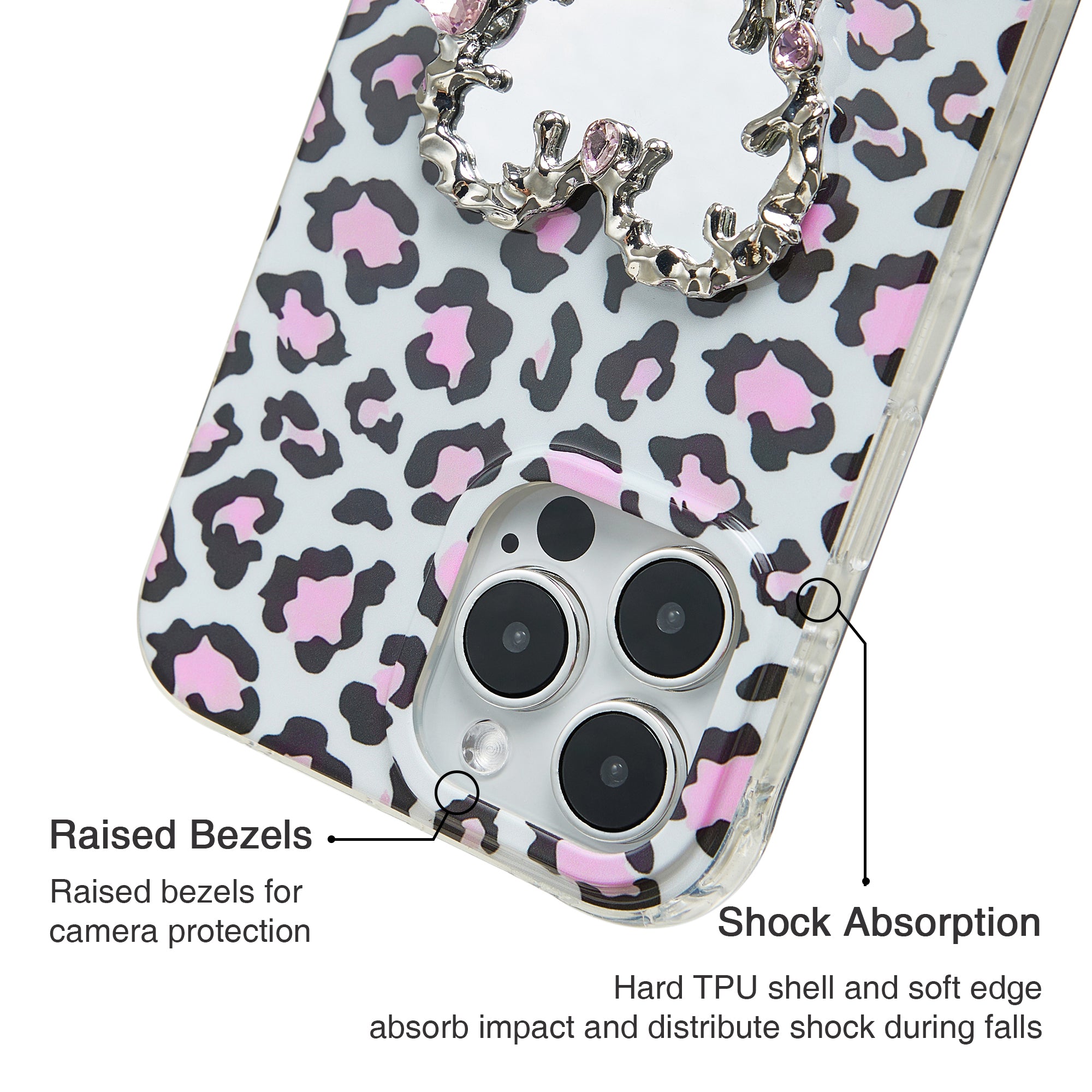 Wild Amor | Leopard Pink Mirror Phone Case