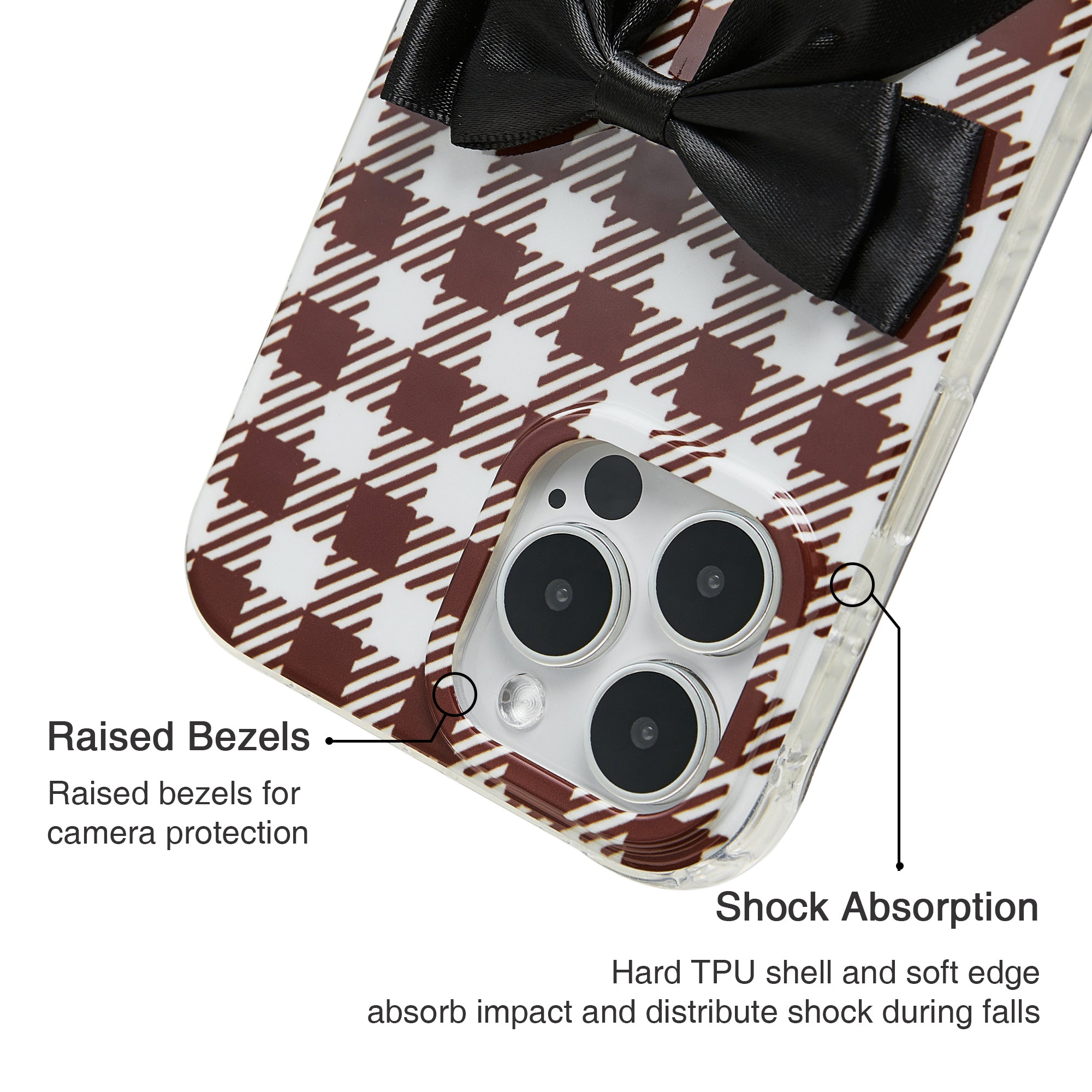 Checkmate | Preppy Bowknot Plaid Phone Case