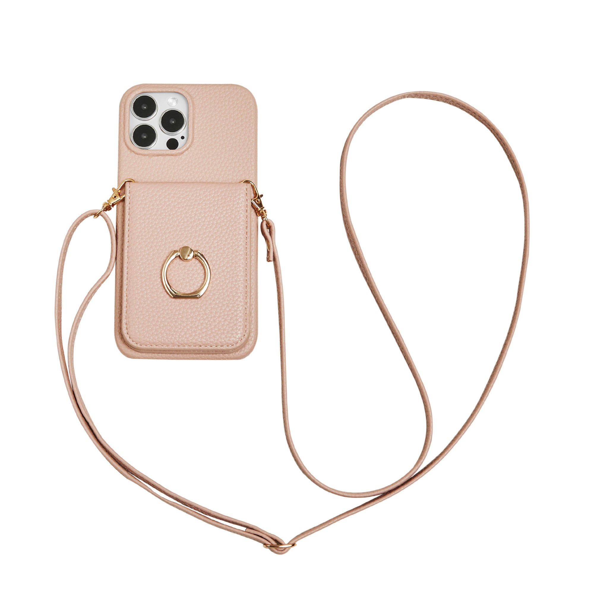 Mirror Card Holder Phone Case with Strap