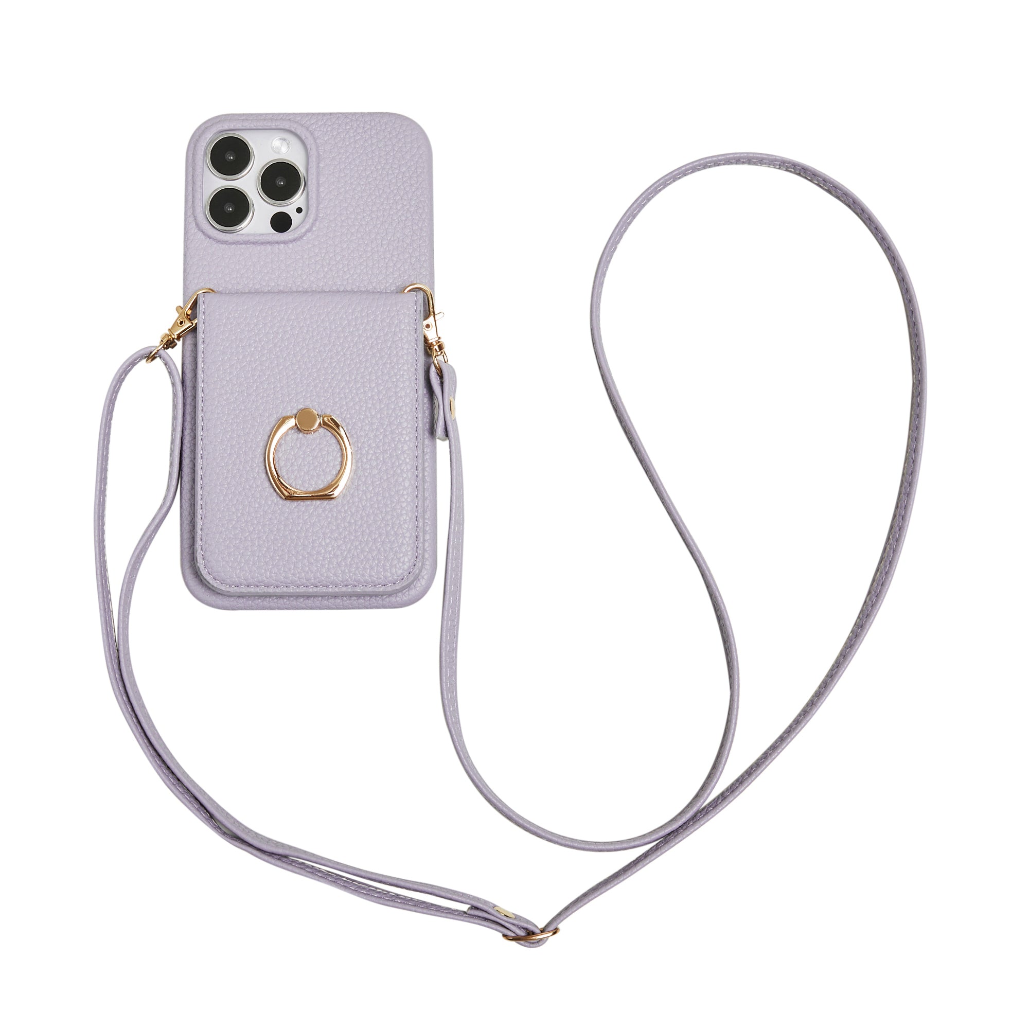 Mirror Card Holder Phone Case with Strap