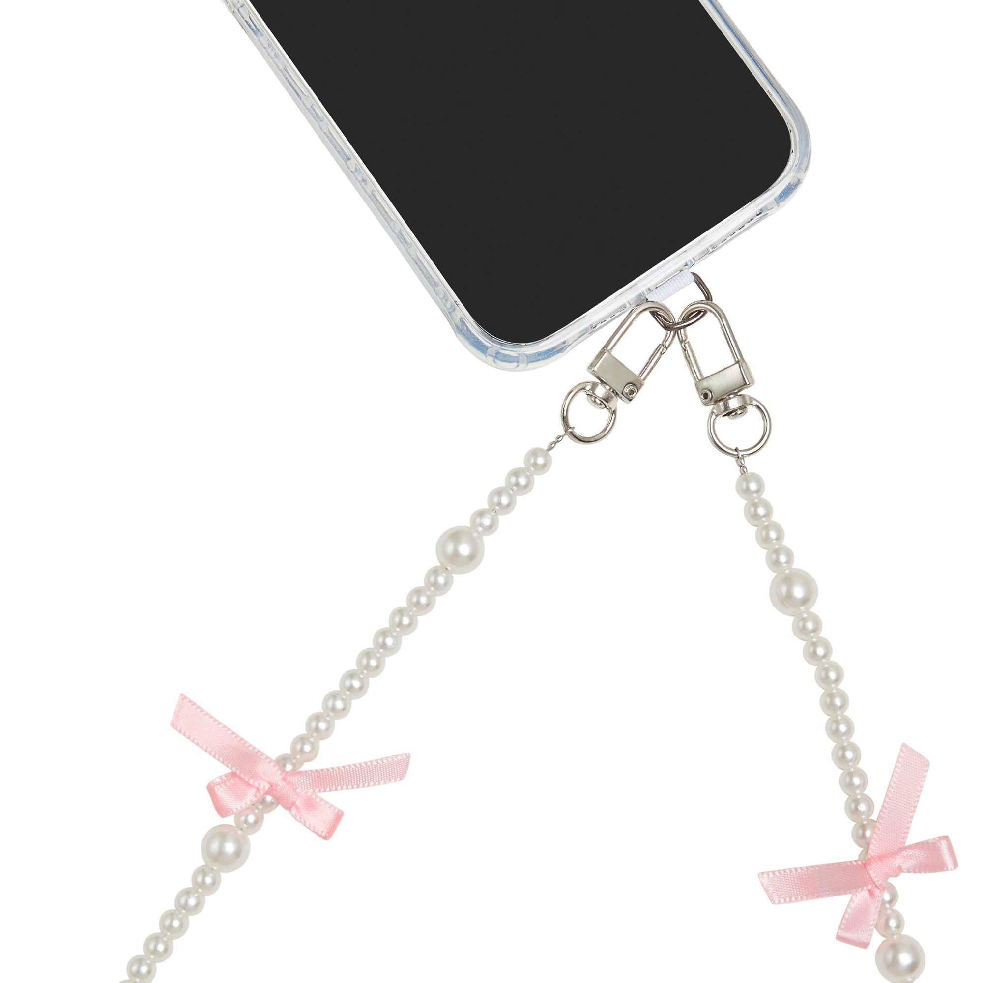 Bowknot Pearl Cross-body Phone Strap