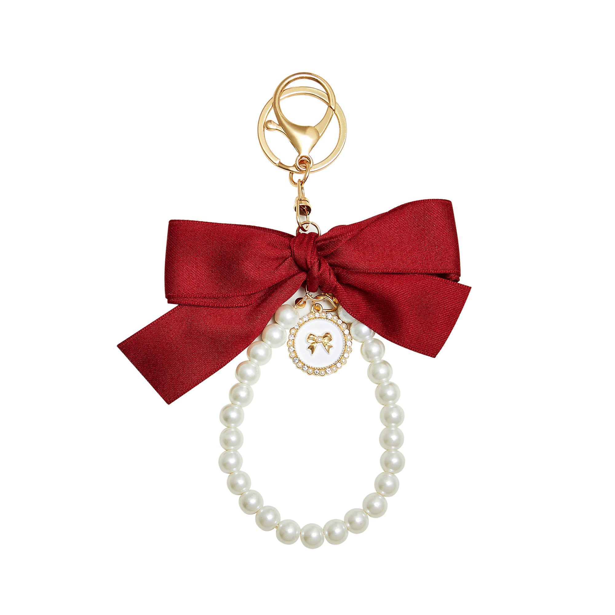 Bowknot Pearl Phone Charm