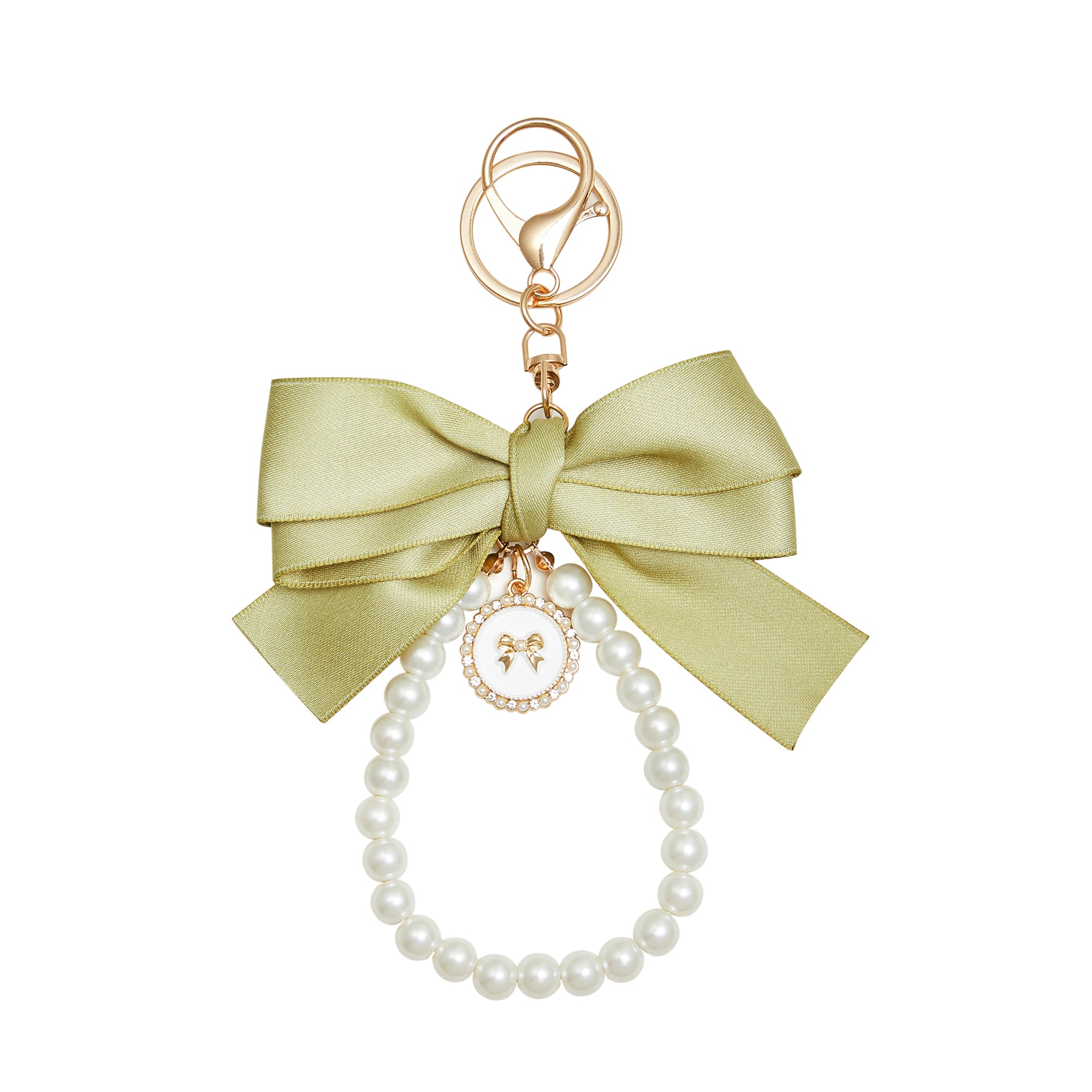 Bowknot Pearl Phone Charm