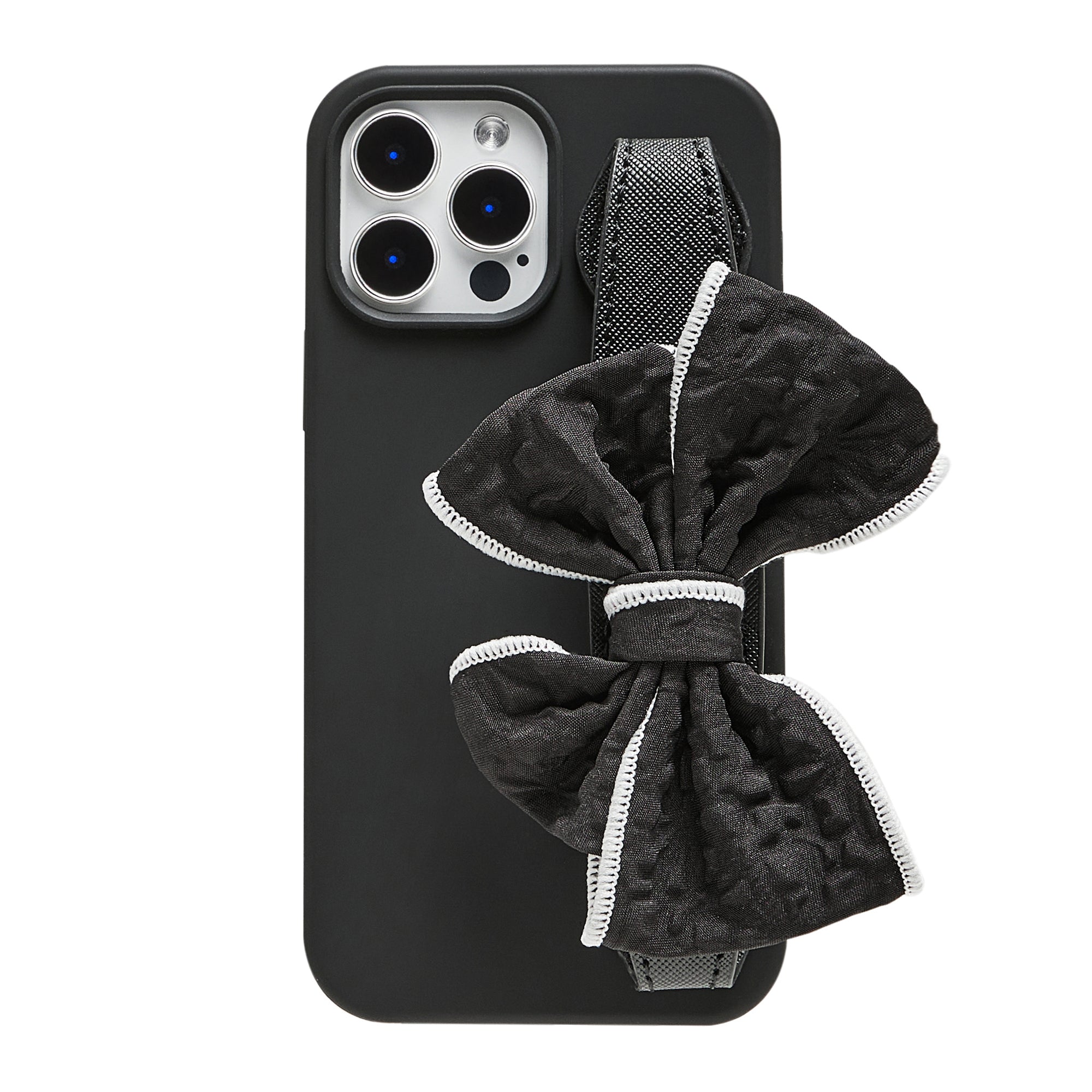 Textured Bowknot Wristlet Phone Case