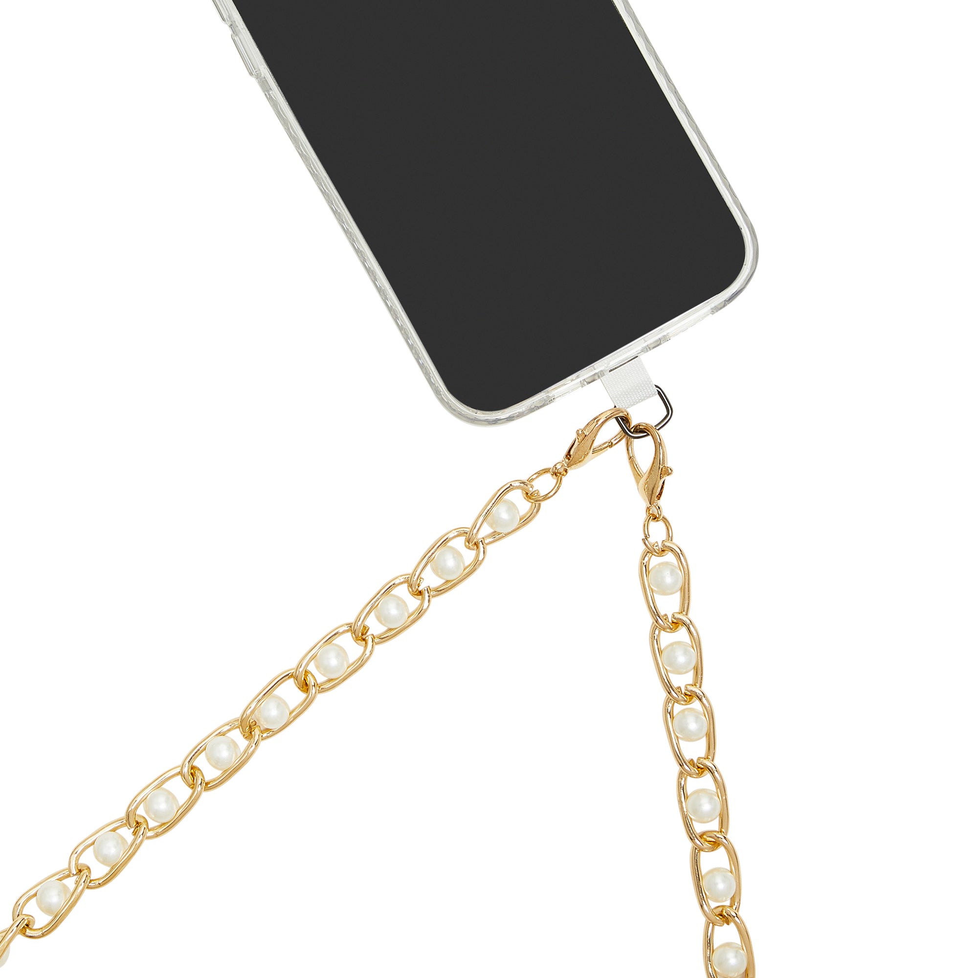 Metallic Pearl Cross-body Phone Strap