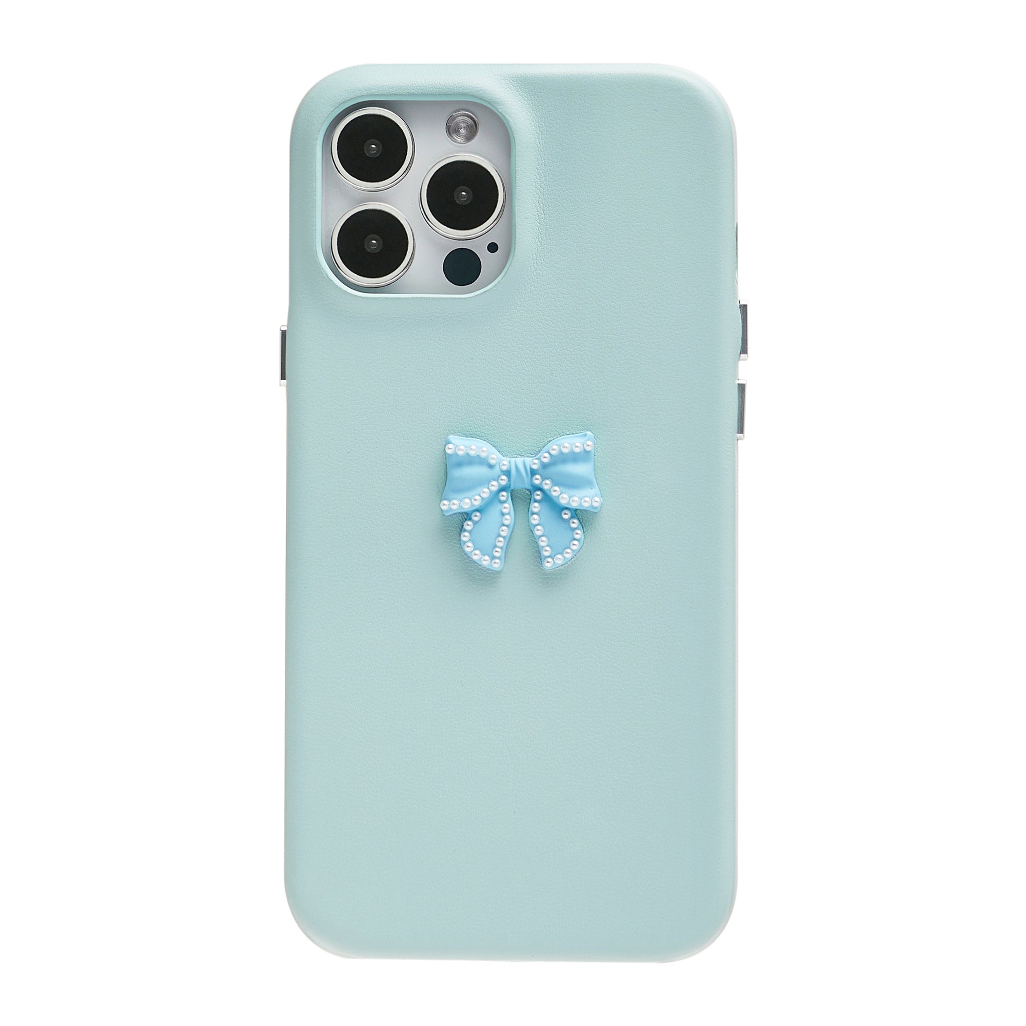 Coquette Girlie | Pearl Bowknot Leather Phone Case