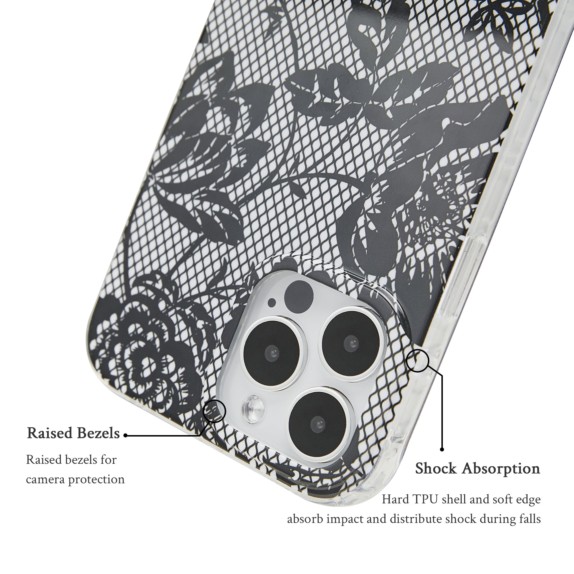 Coquette Girlie | Printed Lace Rose Phone Case