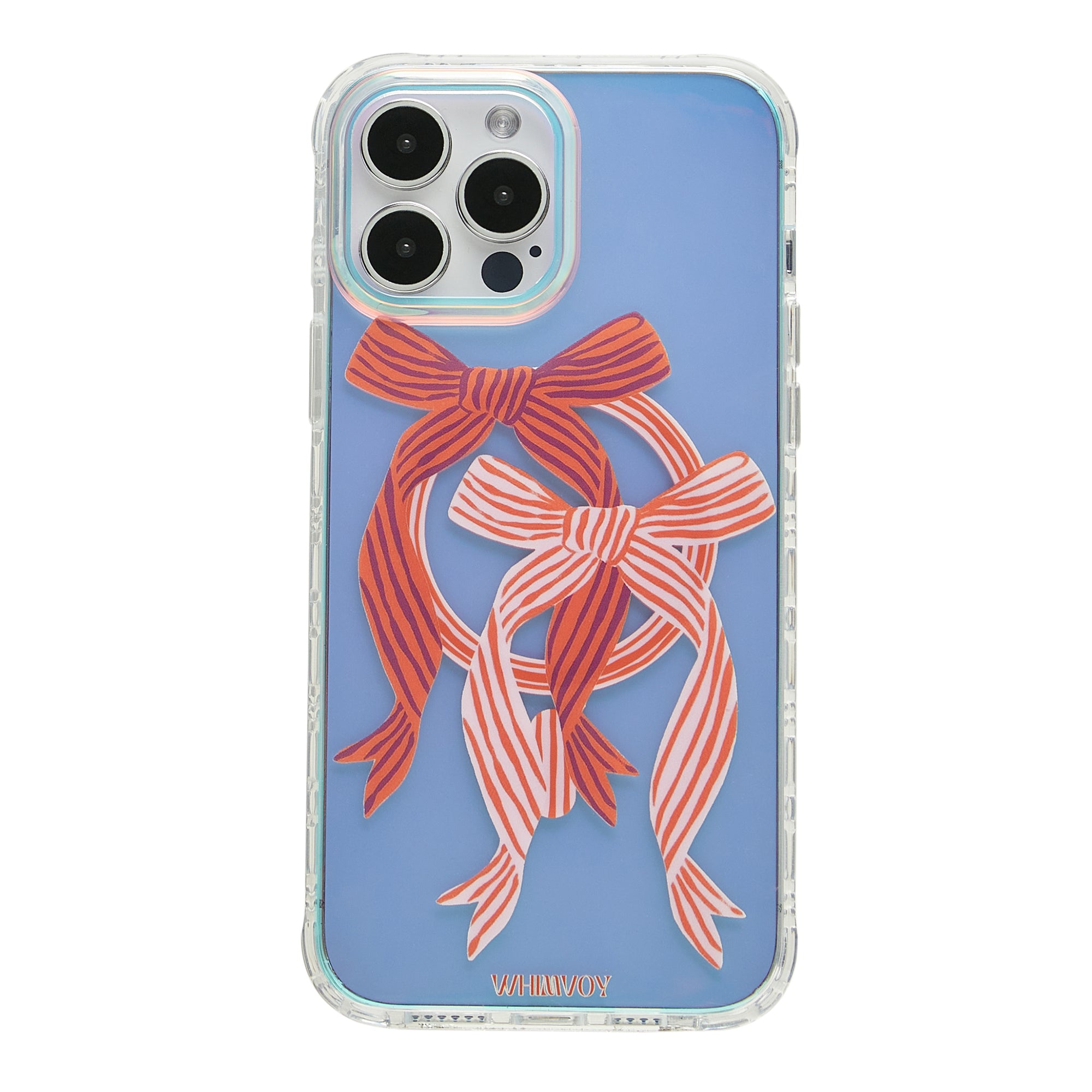Striped Bowknot MagSafe Phone Case