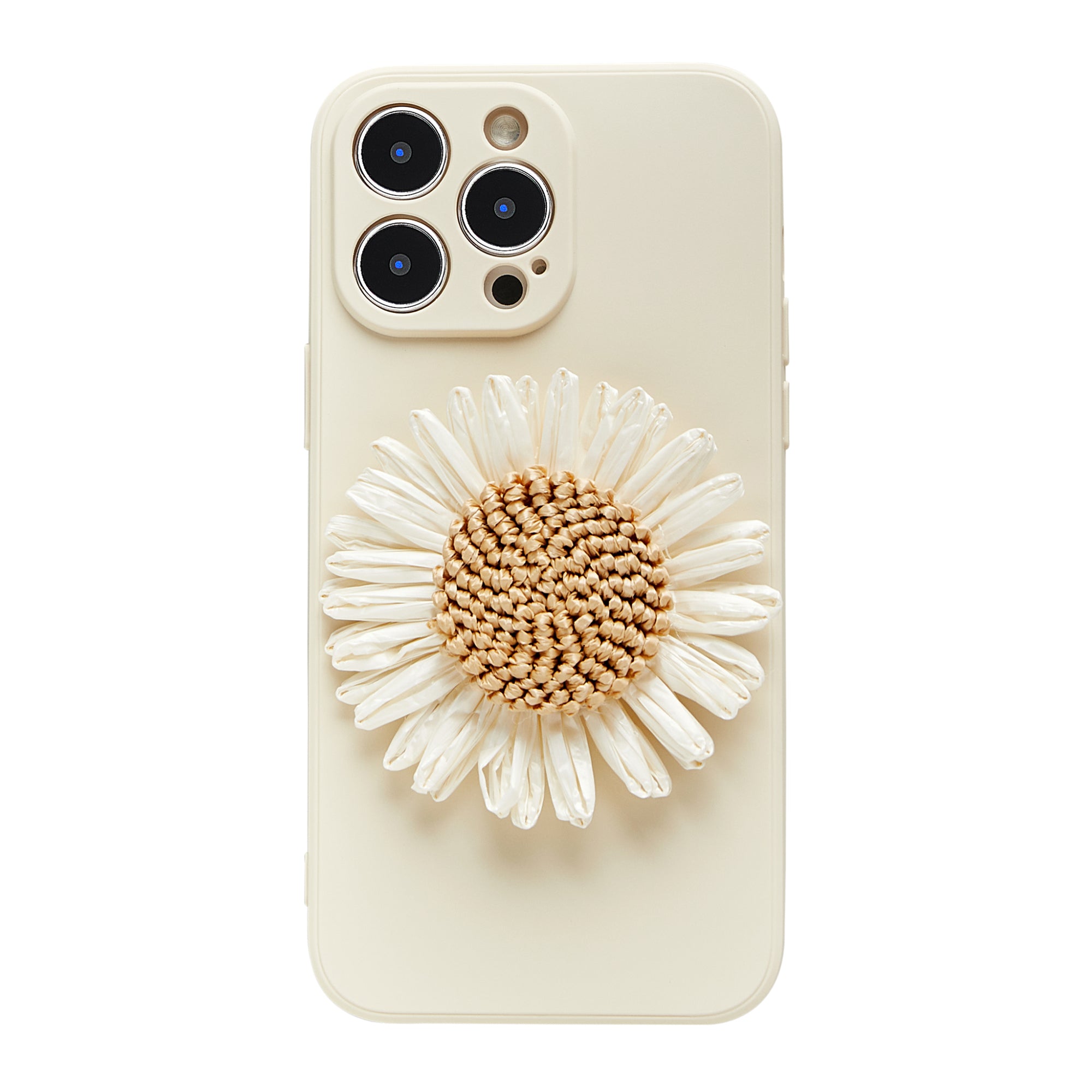 Cross-body Cream Phone Case with Sunflower