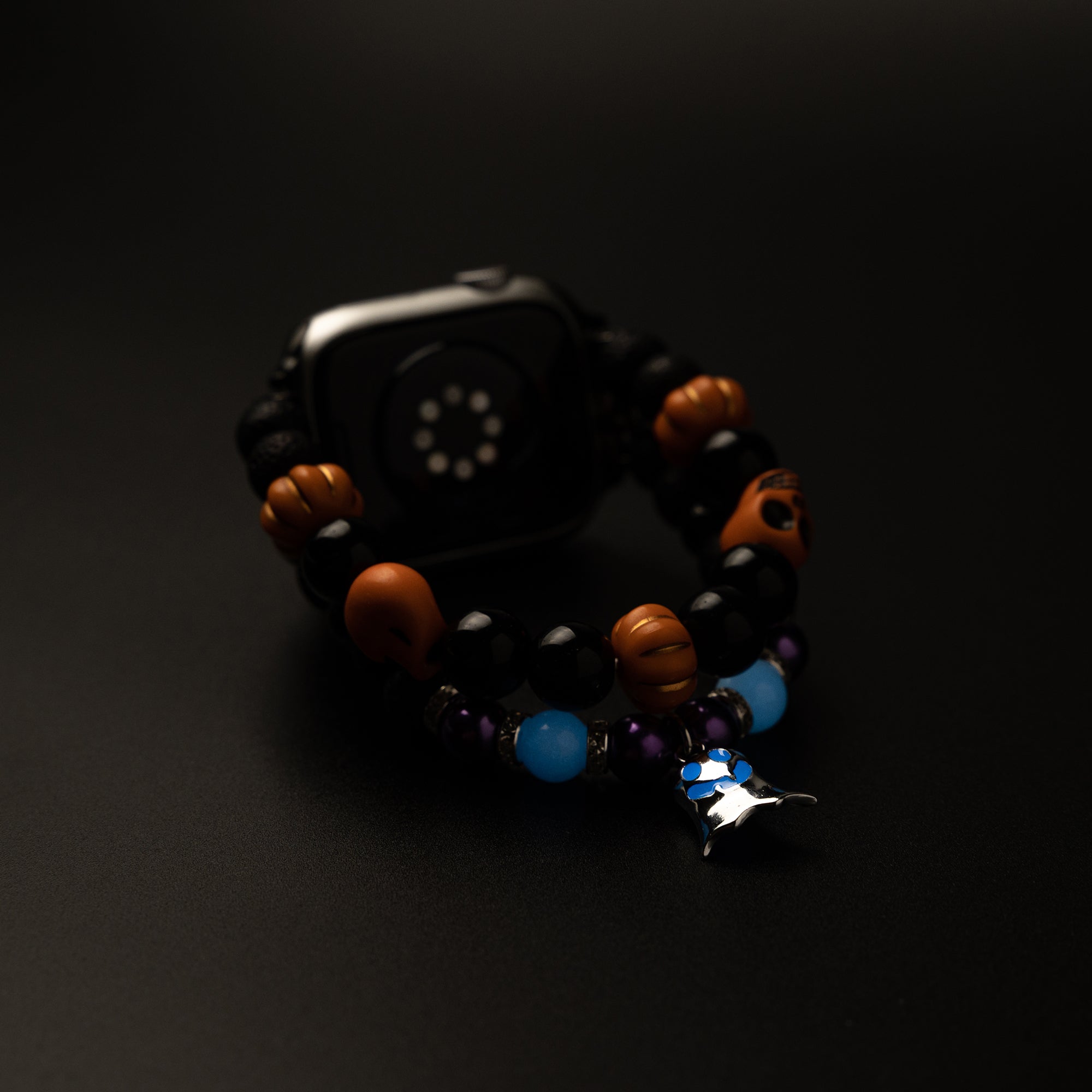 Spooky Ghost Luminous Beaded Watch Band