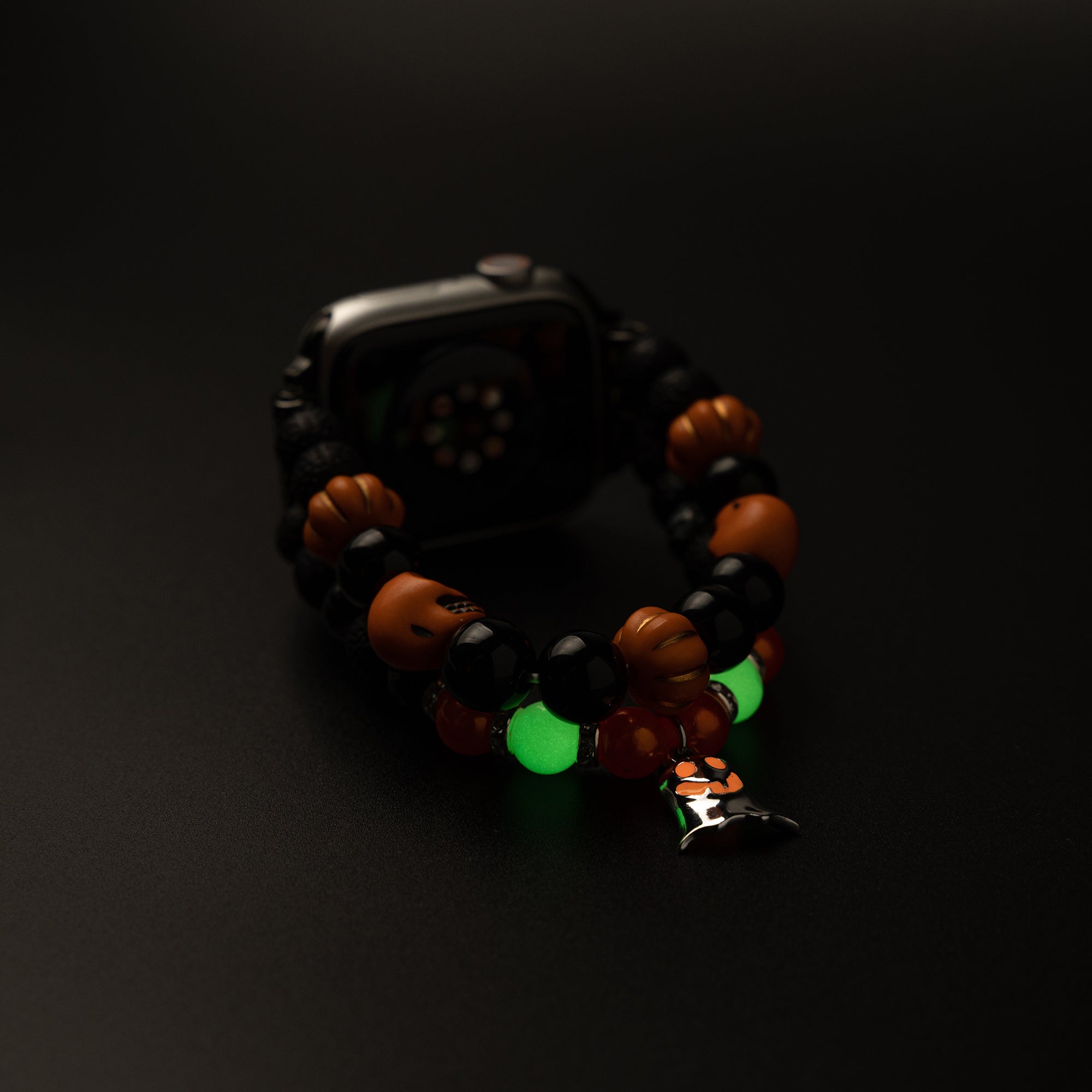 Spooky Ghost Luminous Beaded Watch Band