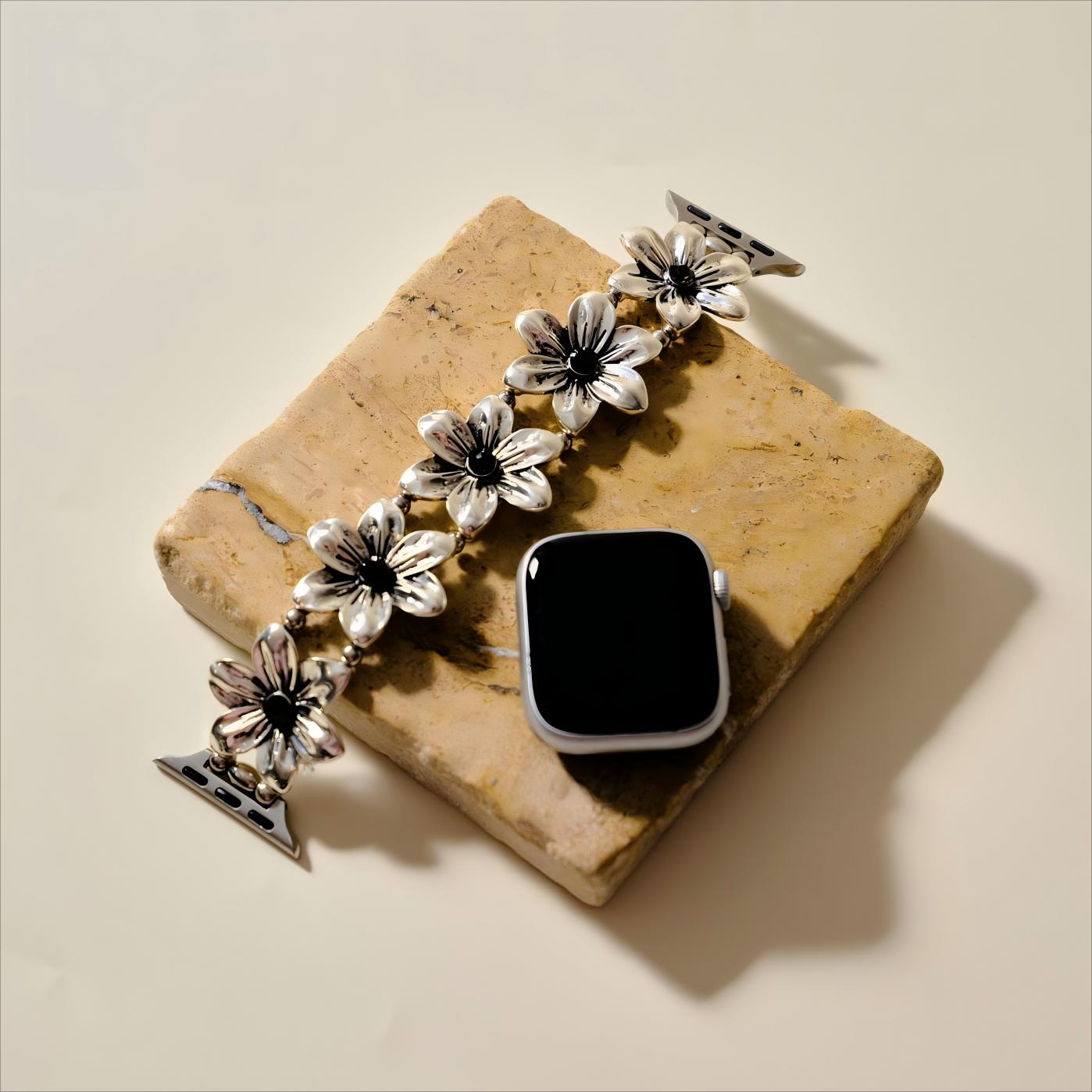 Statement Floral Bangle Watch Band