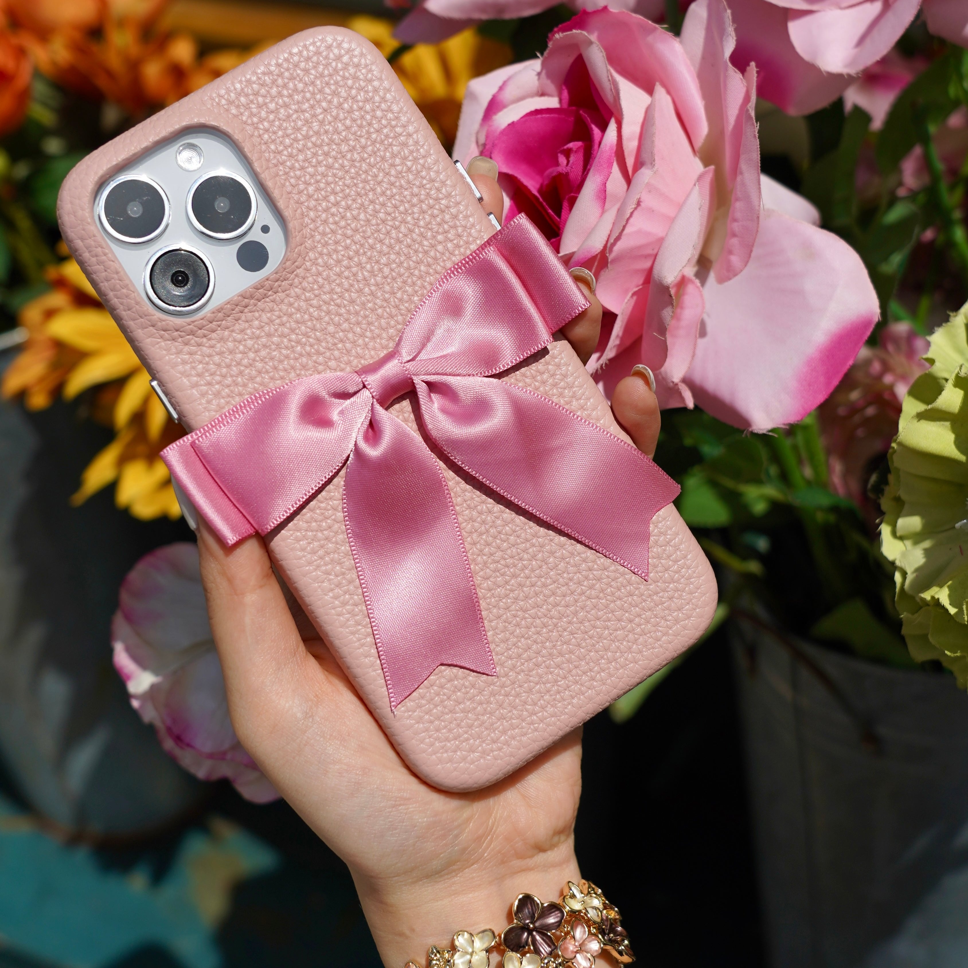 Coquette Girlie | Ribbon Bowknot Leather Phone Case