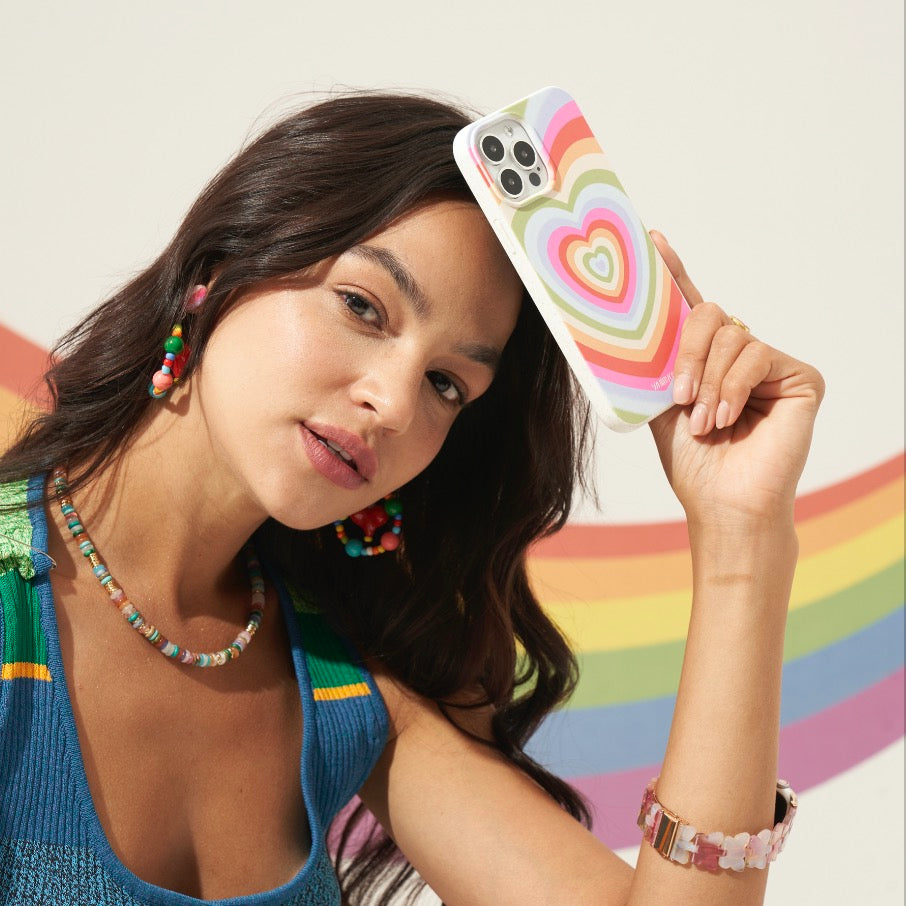 Rainbow Love Biodegradable MagSafe Phone Case